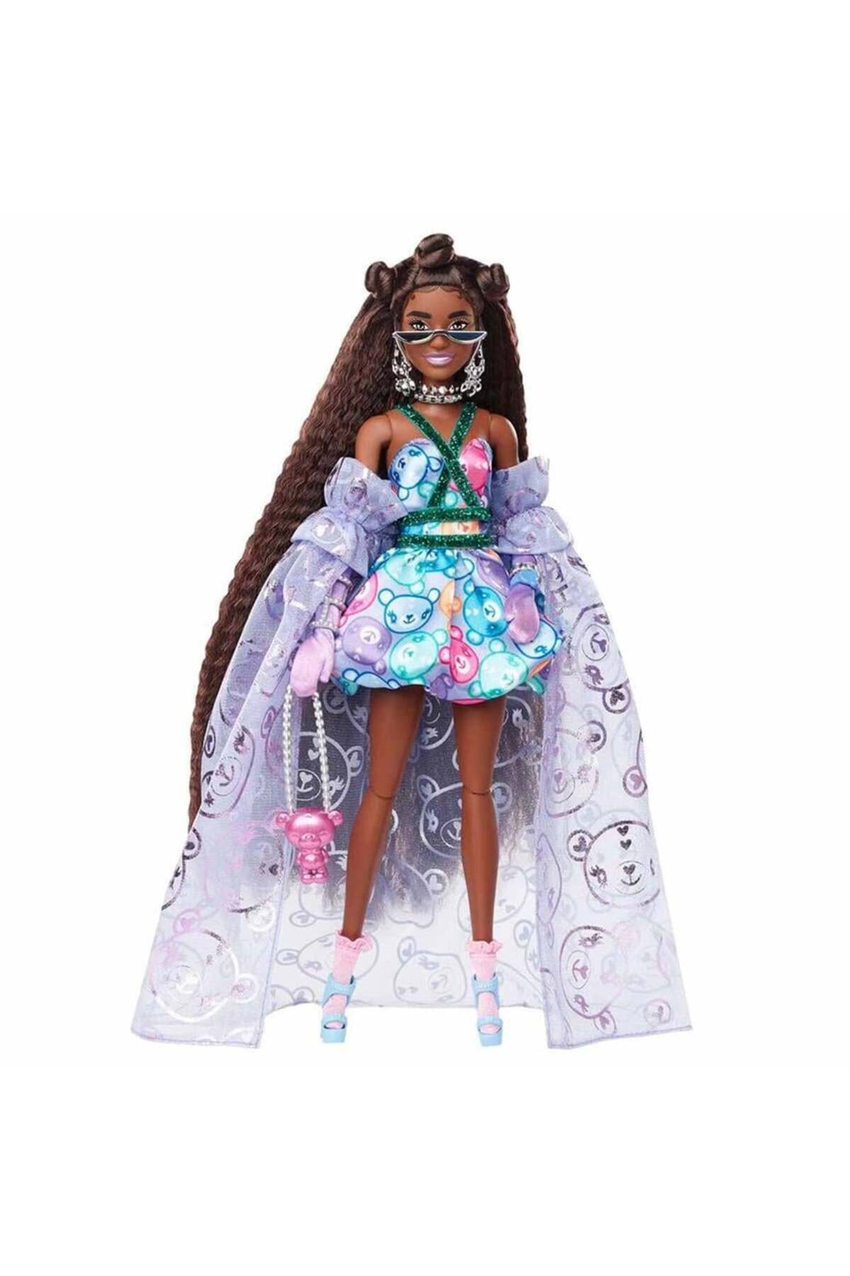 Barbie Extra Fancy Mor Kostümlü Bebek HHN13 fotoğrafı 3 (önizleme)