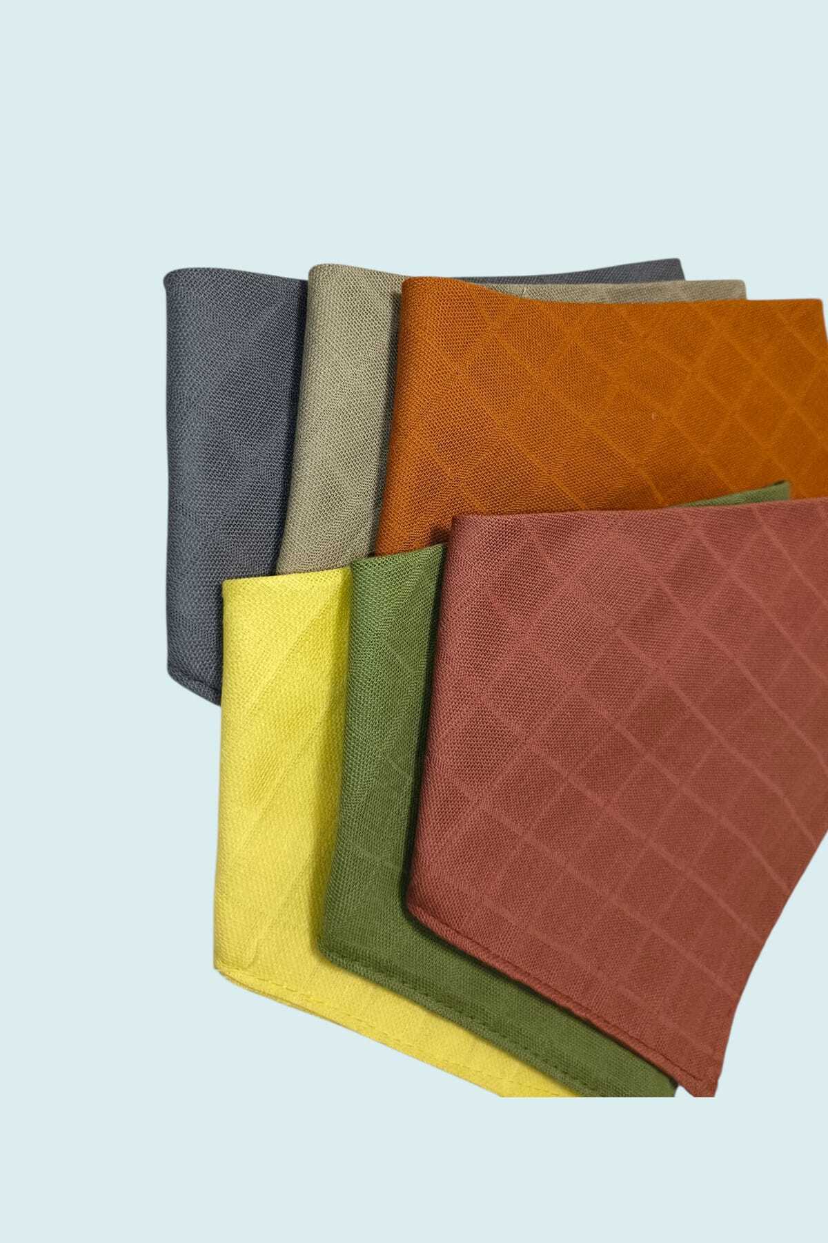 sağel %100pamuk 6li Müslin Yakalık Mama Önlüğü Çift Katlı Iki Çıtçıtlı Unisex Doğu Fular,salya Önlüğü) fotoğrafı 6 (önizleme)
