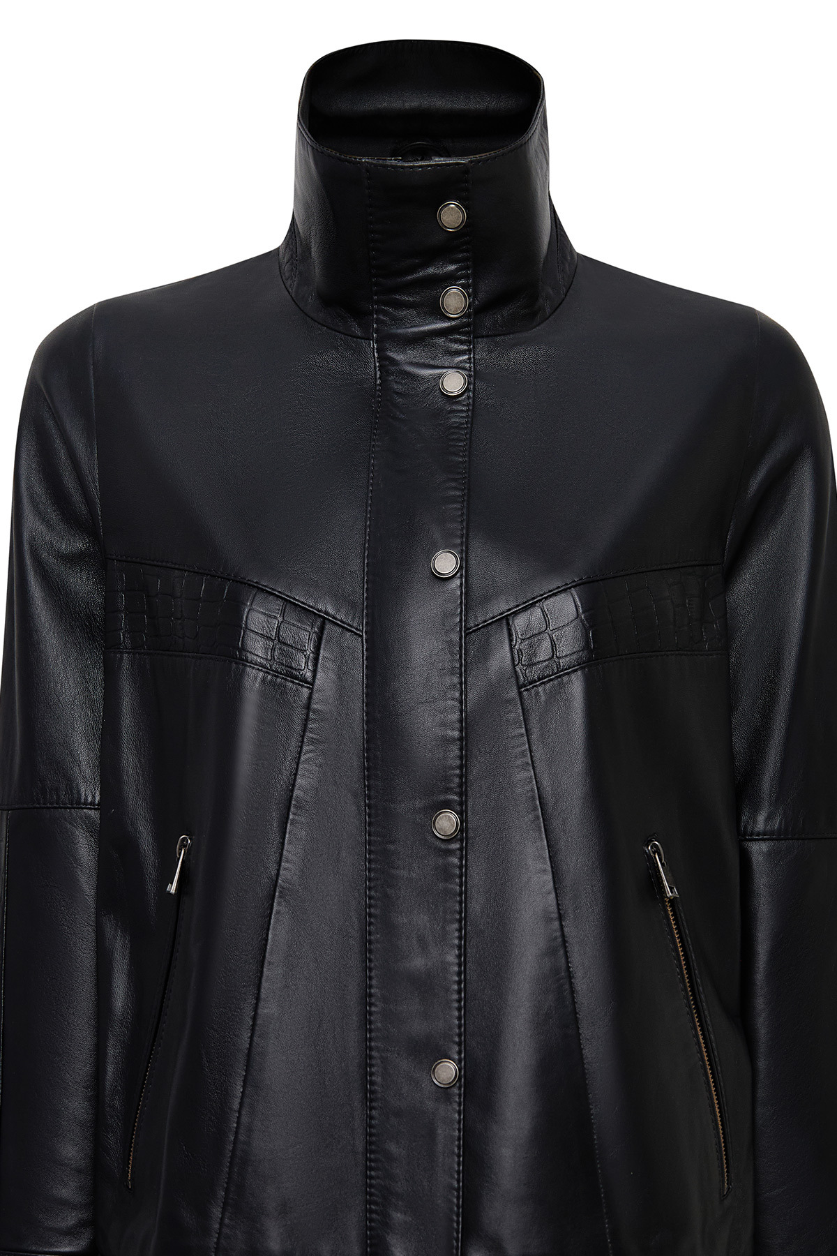 Derimod  Hannah Kadın Siyah Yaka Kürklü Oversize Deri Mont 25WGE56141M - Görsel 3