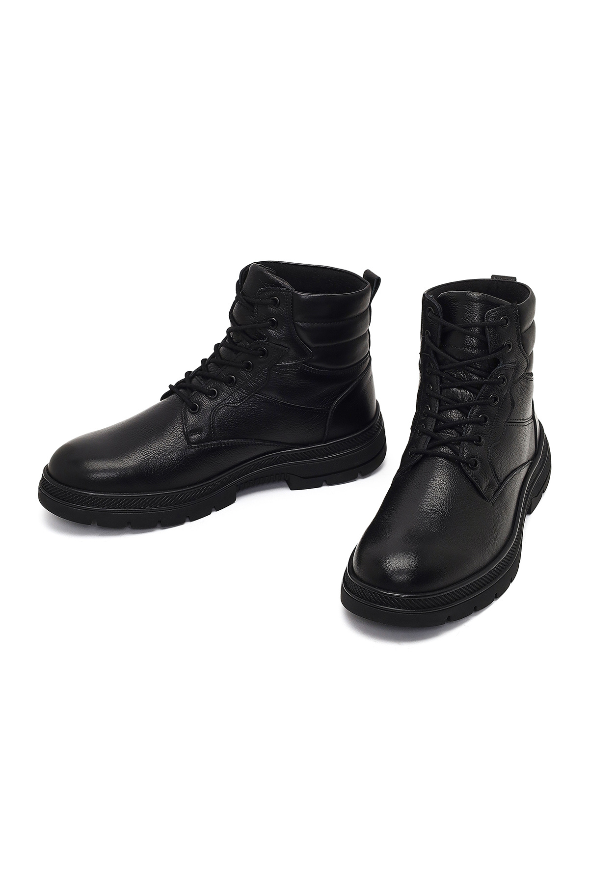Derimod  Erkek Siyah Bağcıklı Deri Bot 25WFD700518 - Görsel 4