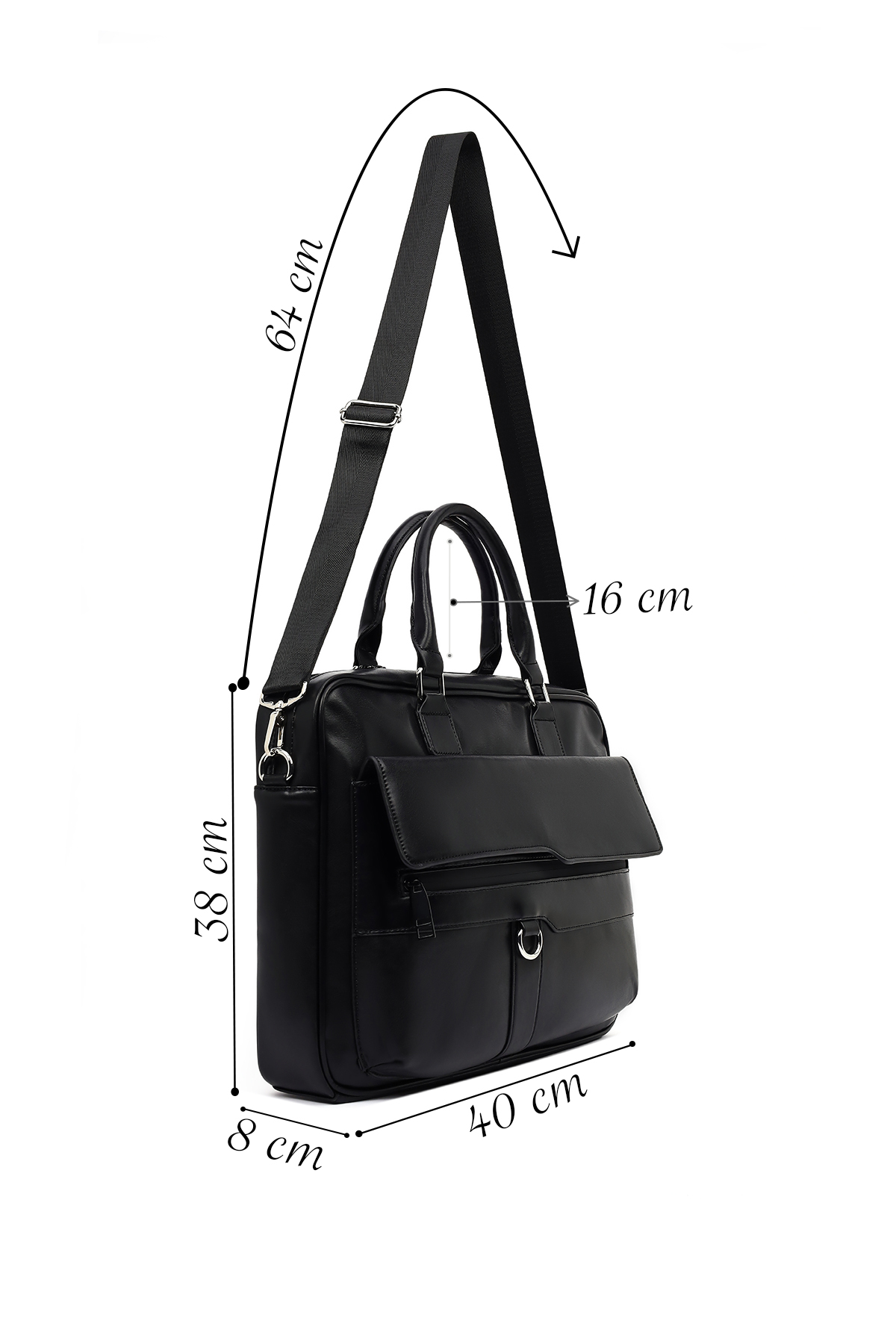 Derimod  Erkek Siyah Evrak Çantası 25WBD301818 - Görsel 2