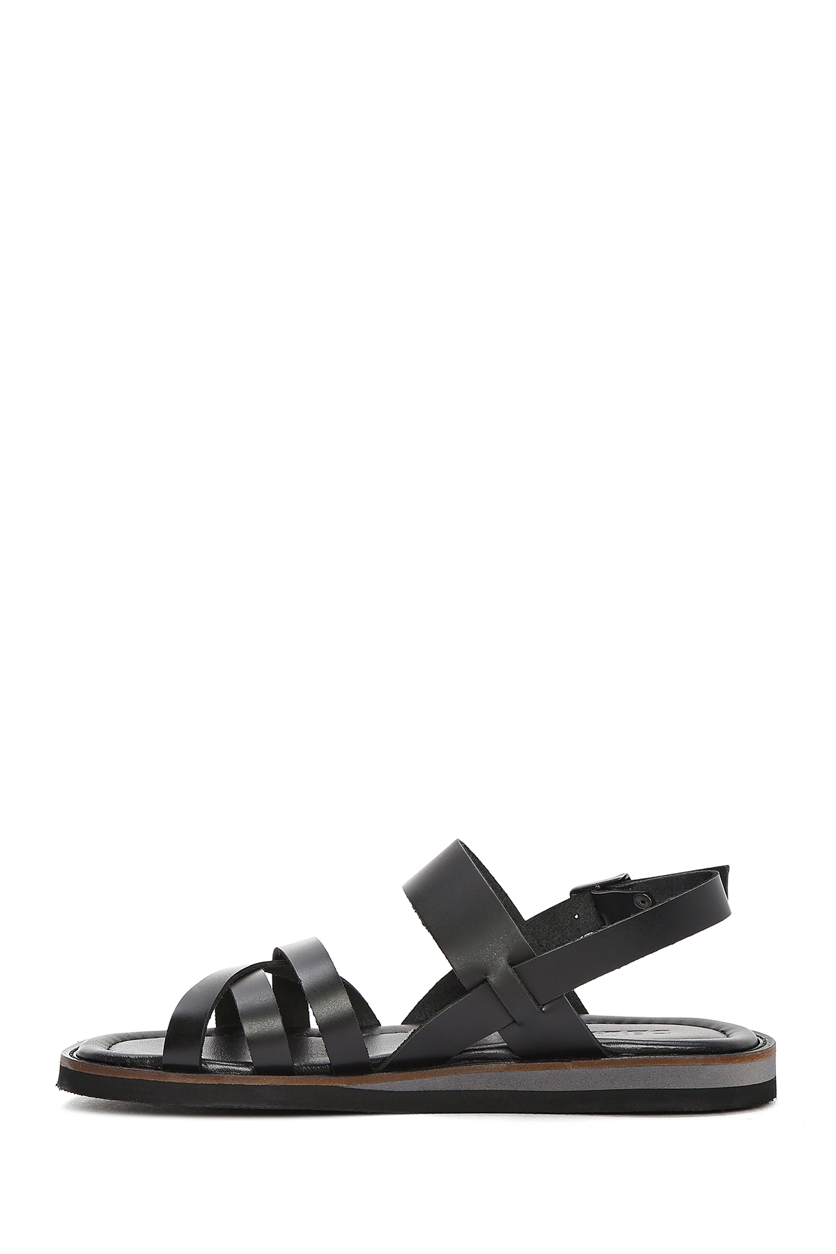 Derimod  Kadın Siyah Bilekten Tokalı Hakiki Hakiki Deri Sandalet 25SFD361818 - Görsel 2