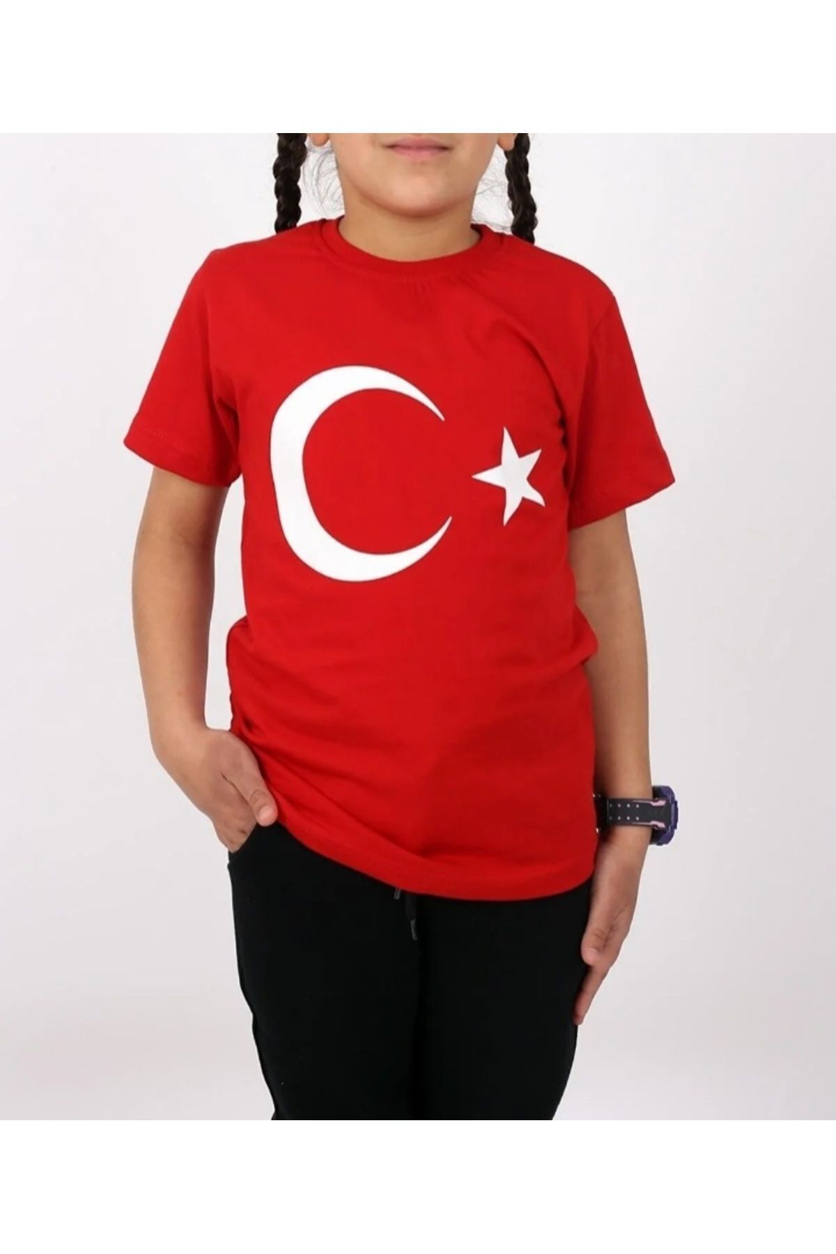 Genel Markalar  unisex çocuk türk bayrağı t-shirt/ türk bayrağı t-shirt/ay yıldızlı t-shirt - Görsel 6