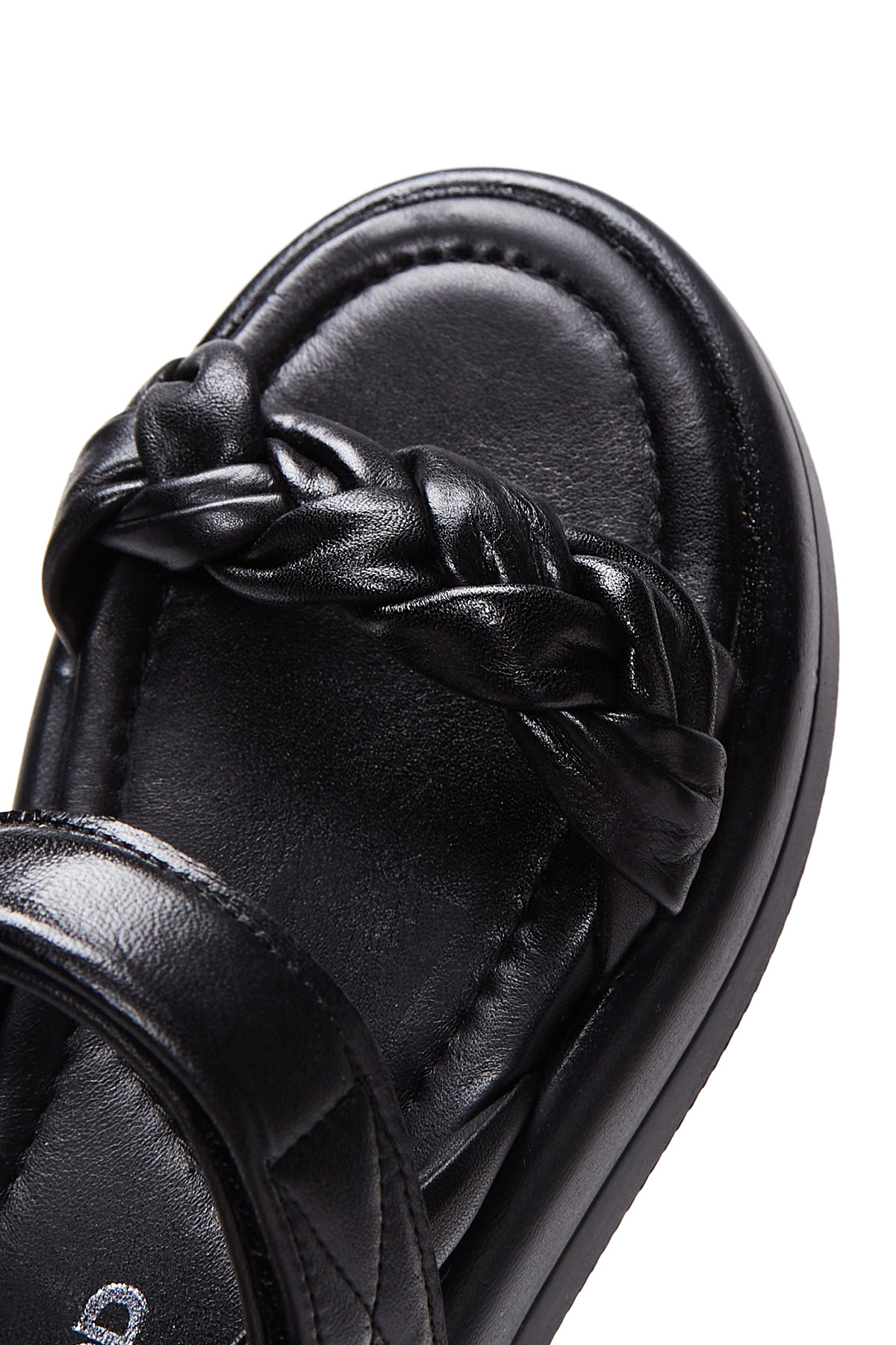 Derimod  Kadın Siyah Bilekten Bantlı Hakiki Hakiki Deri Sandalet 25SFD360718 - Görsel 8