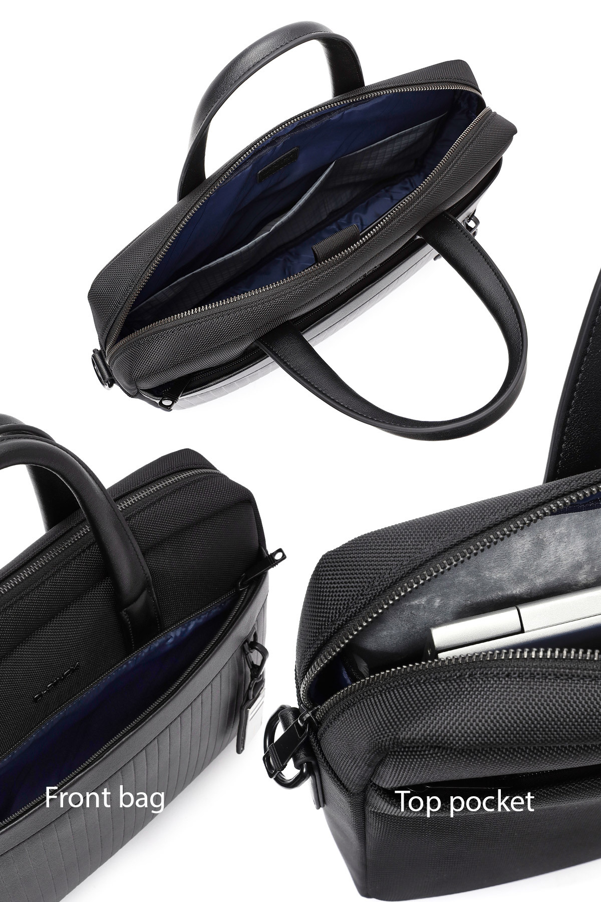 Derimod  D-Pack Erkek Siyah Uzun Askılı Kumaş Evrak Çantası 24WBD30136F - Görsel 7