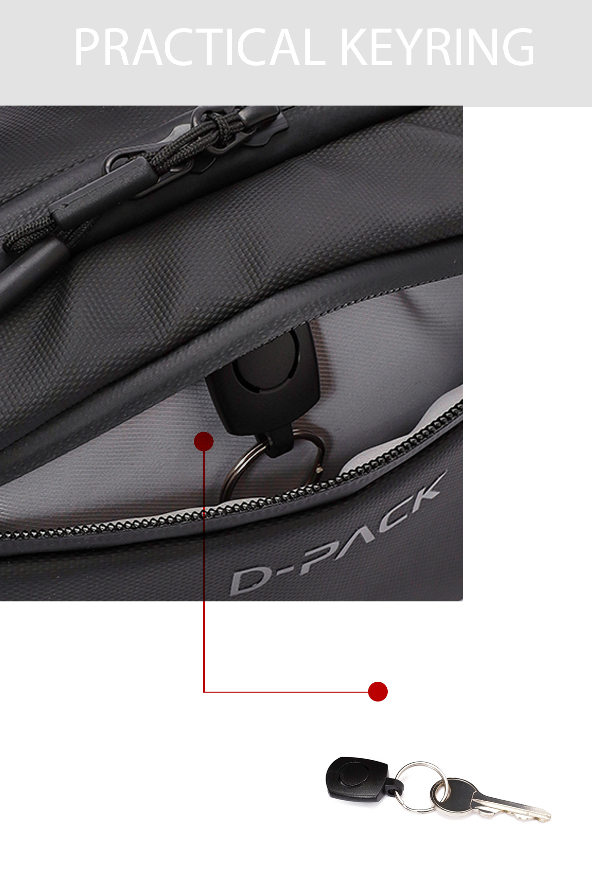 Derimod  D-Pack Erkek Siyah Kumaş Çapraz Çanta 24WBD30066F - Görsel 7