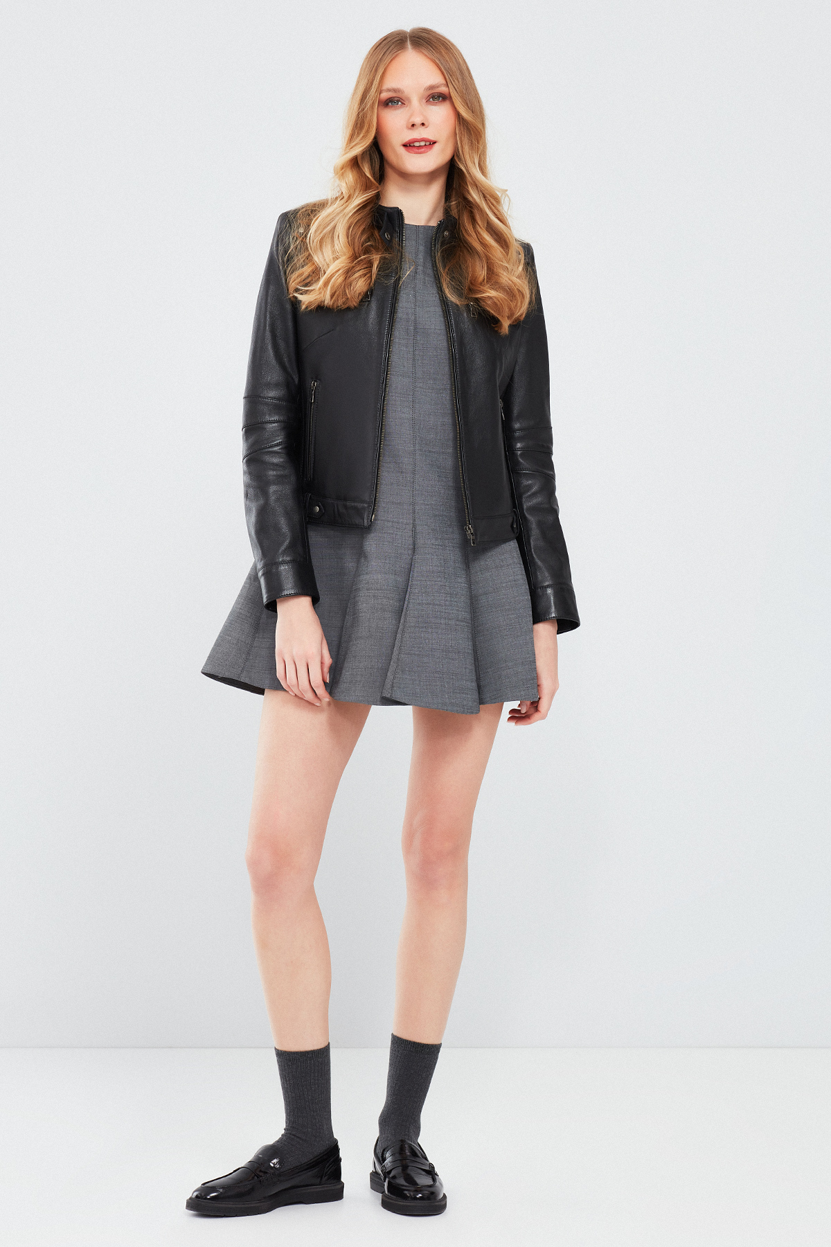 Derimod  Vicky Kadın Siyah Kısa Deri Ceket 24SGE51701M - Görsel 8