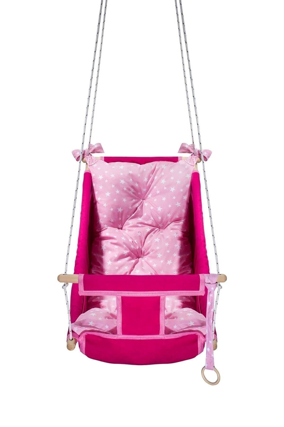 Bundeba Kids Pembe Bebek Uyku Salıncağı Çocuk Ahşap Hamak Beşik Salıncak Minderli Yatak Seti fotoğrafı 5 (önizleme)