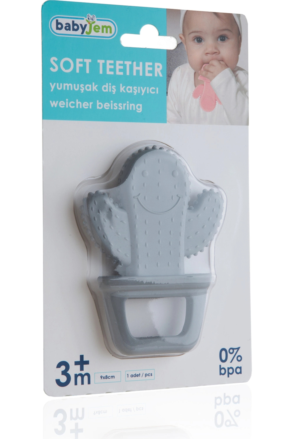 Babyjem Diş Kaşıyıcı Kaktüs 628 Gri fotoğrafı 5 (önizleme)