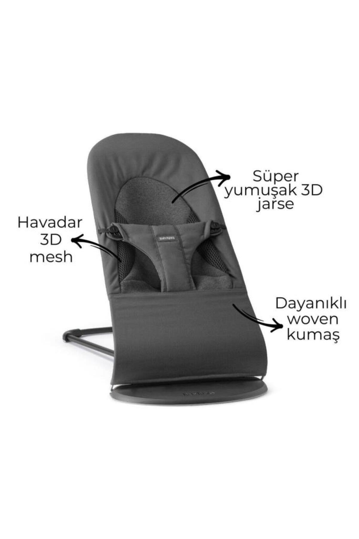 BabyBjörn Balance Soft Woven Jersey Üçlü Kumaş Yenidoğan Seti / Dark Grey fotoğrafı 3 (önizleme)