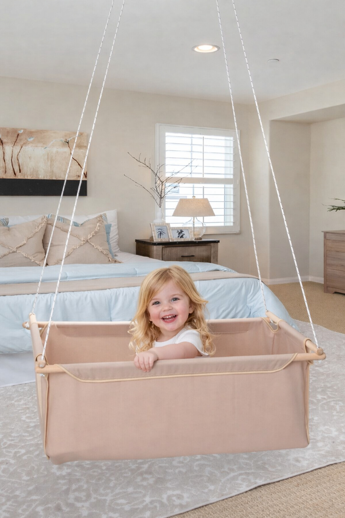 Bundeba Sally Kahverengi Bebek Çocuk Salıncağı Hamak Beşik fotoğrafı 6 (önizleme)