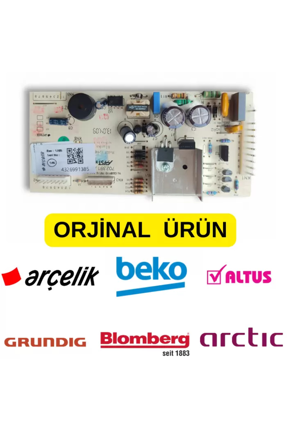 Arçelik 5192 NFE Buzdolabı Anakart 4326991385 Orjinal - Fiyatı