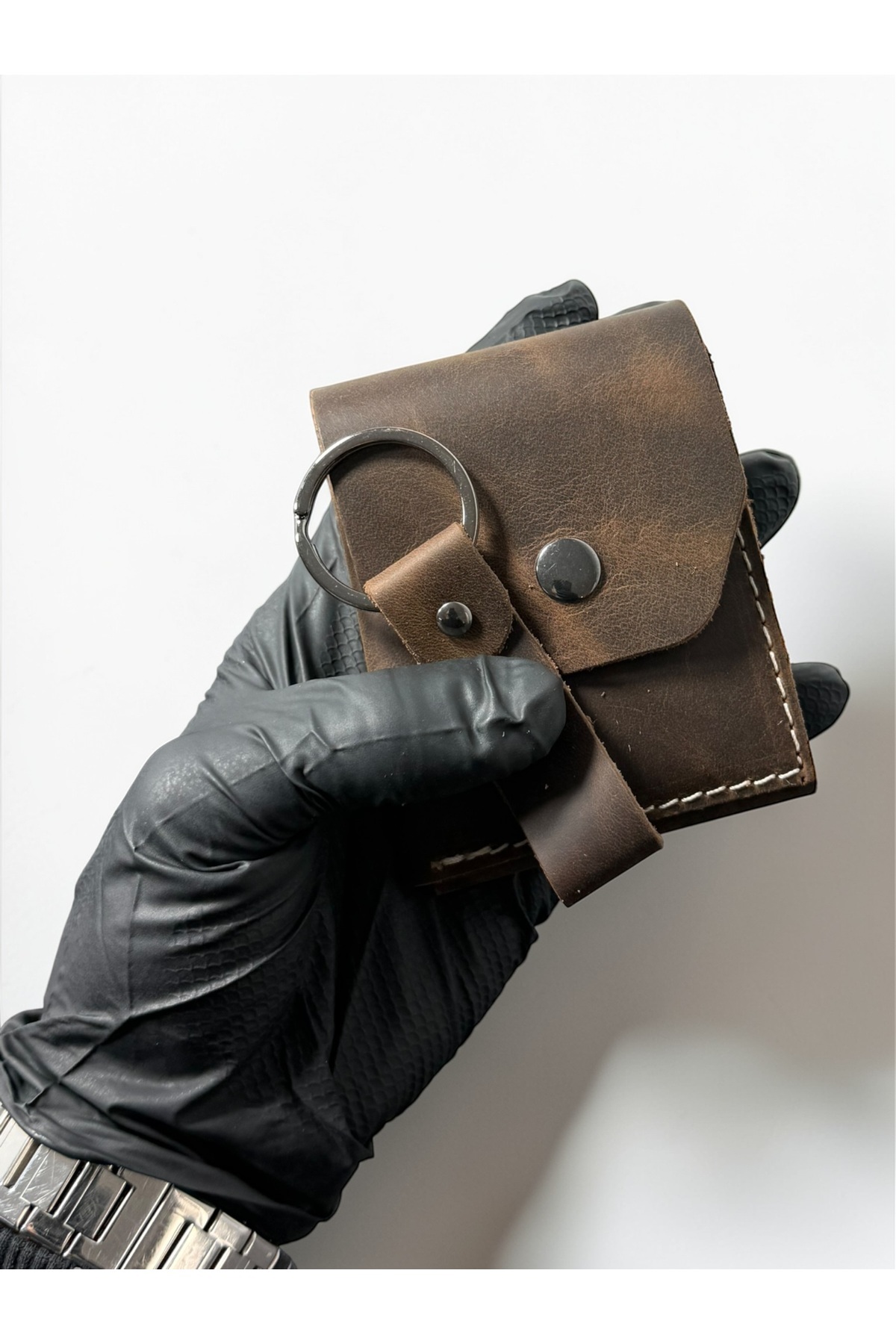 NZCLUB  %100 Hakiki Crazy Deri El yapımı Minimalist Cüzdan - Crazy Deri Şık Kaliteli Triod Kartlık Cüzdan - Görsel 7