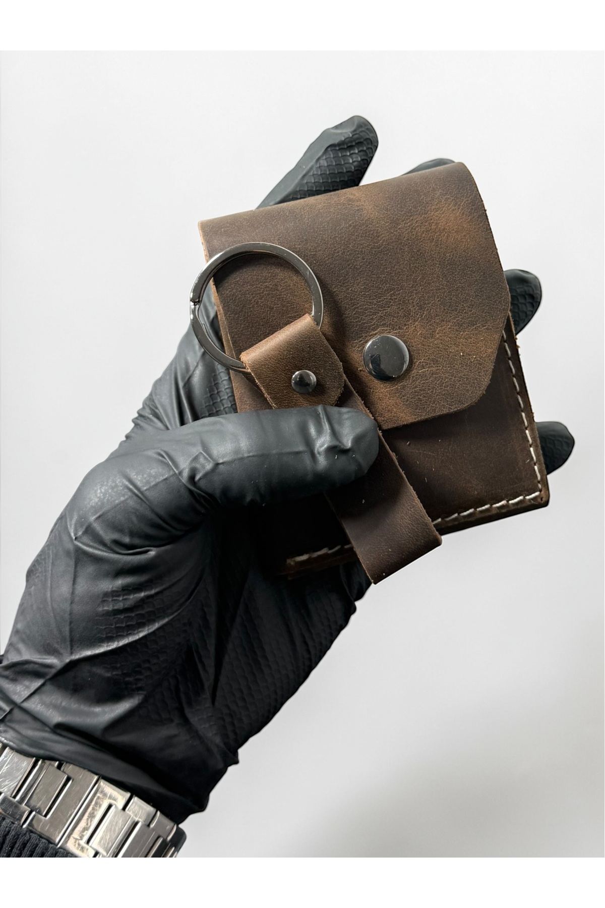 NZCLUB  %100 Hakiki Crazy Deri El yapımı Minimalist Cüzdan - Crazy Deri Şık Kaliteli Triod Kartlık Cüzdan - Görsel 4