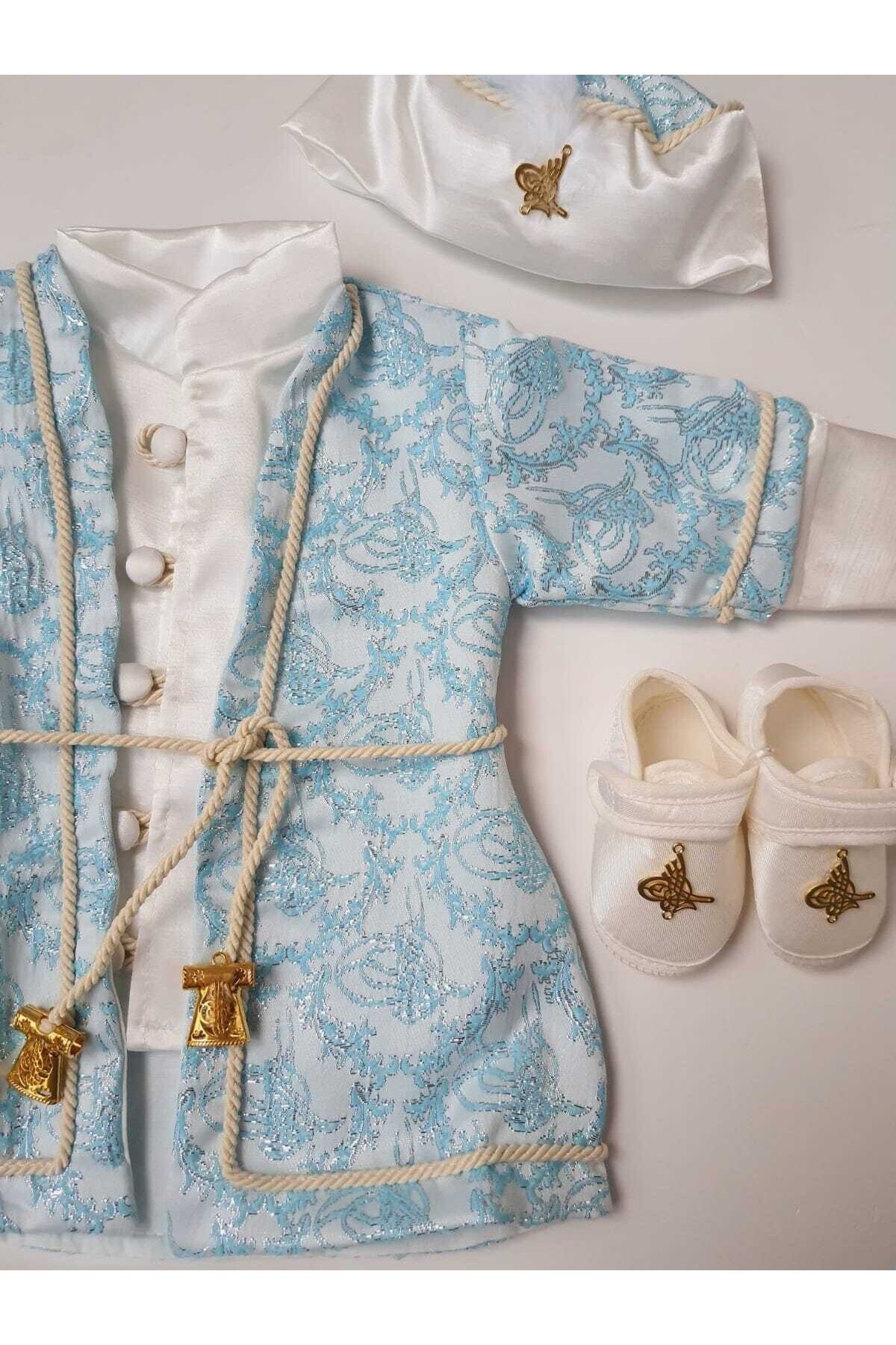 PİLEKİ BABY Yenidoğan 0 6 Ay Mevlüt Sünnet Takımı Mevlütlük Sünnetlik Şehzade Takımı Bebek Hediyelik fotoğrafı 4 (önizleme)