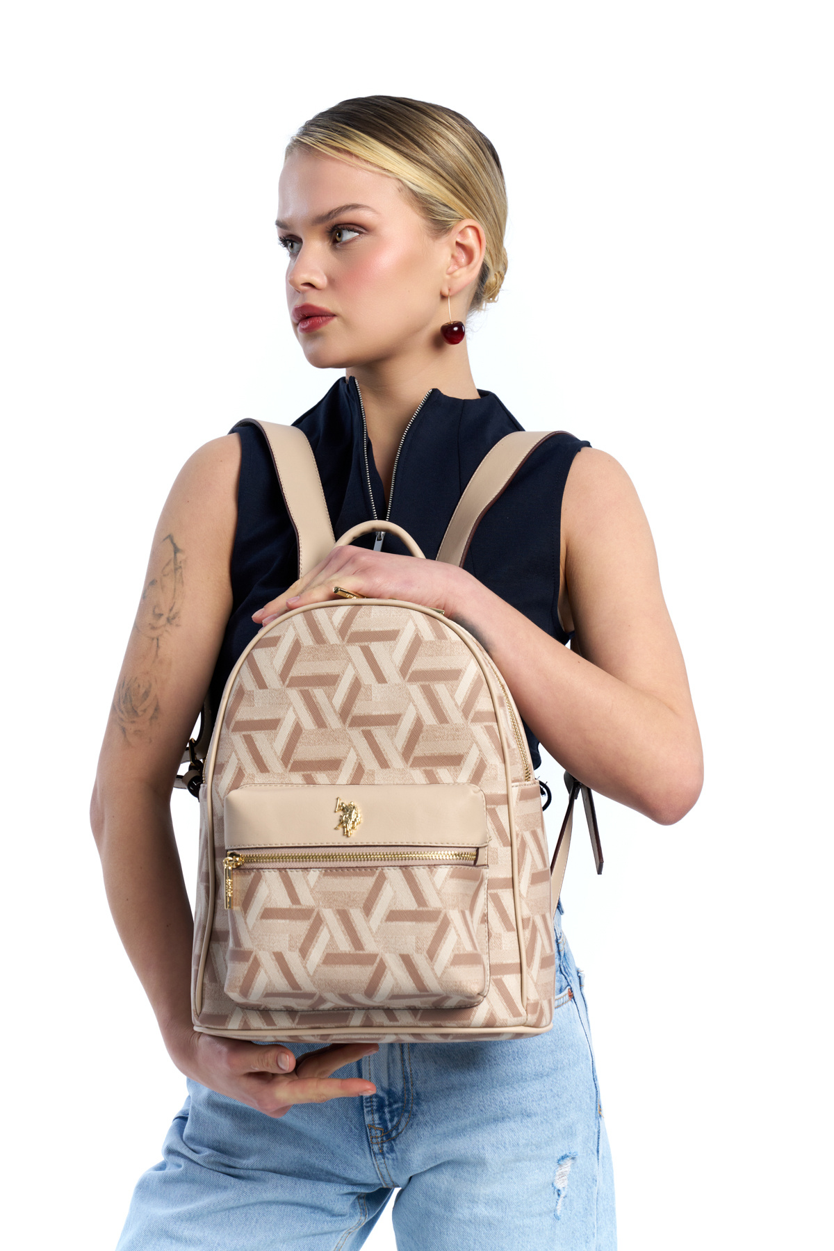 U.S. Polo Assn. Solid Core Tan Unisex Backpack U.S. Polo Assn. Backpacks ? 40-80% off! | Stylish  main image 3