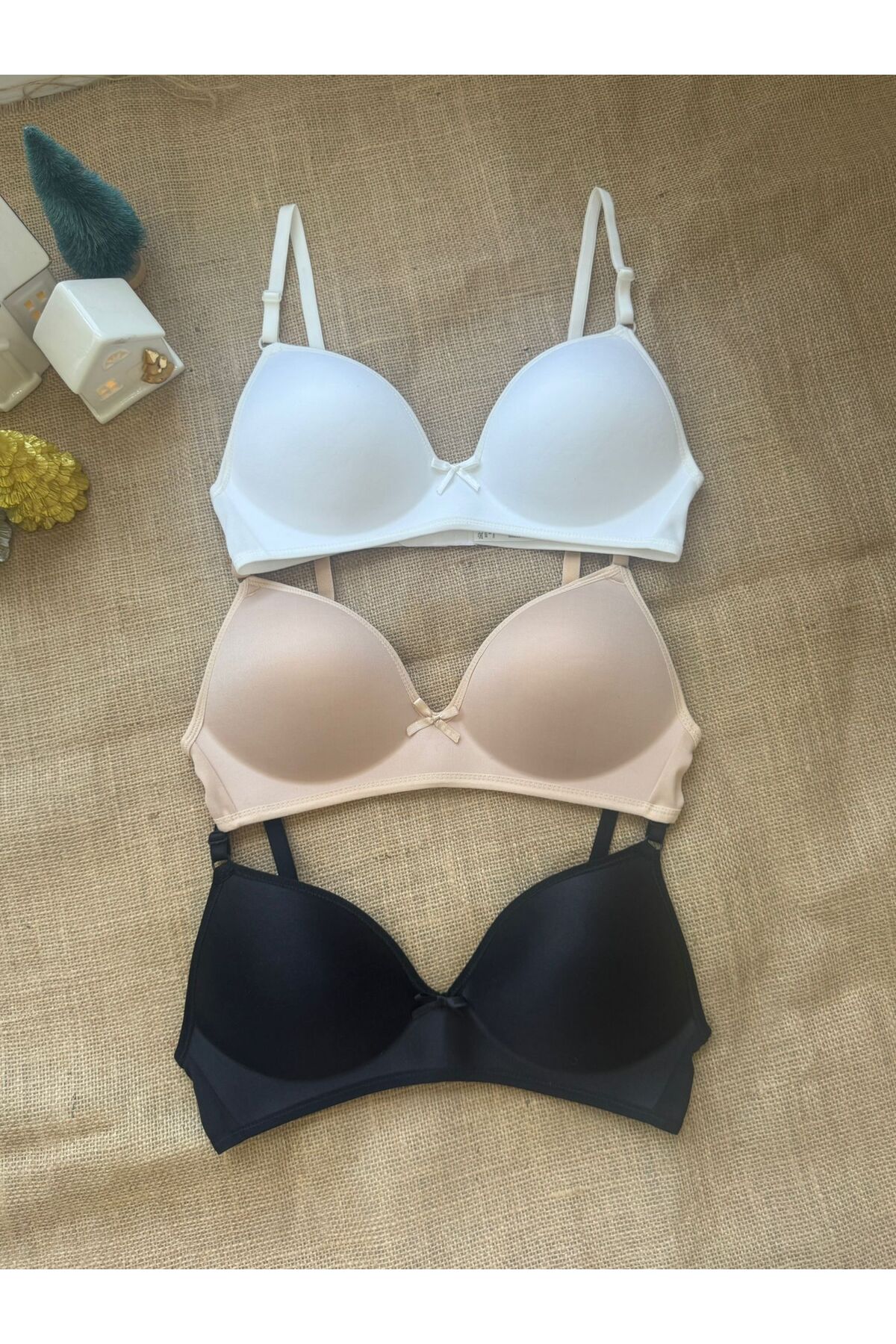Women's Lotus (PADDED) 3-Piece Bra Set without Ballerina