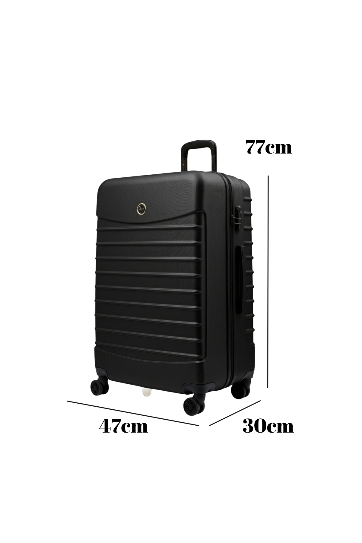 louisiana polo  Büyük Boy Valiz 4x2 Teker Siyah-Siyah 1168 - Görsel 3