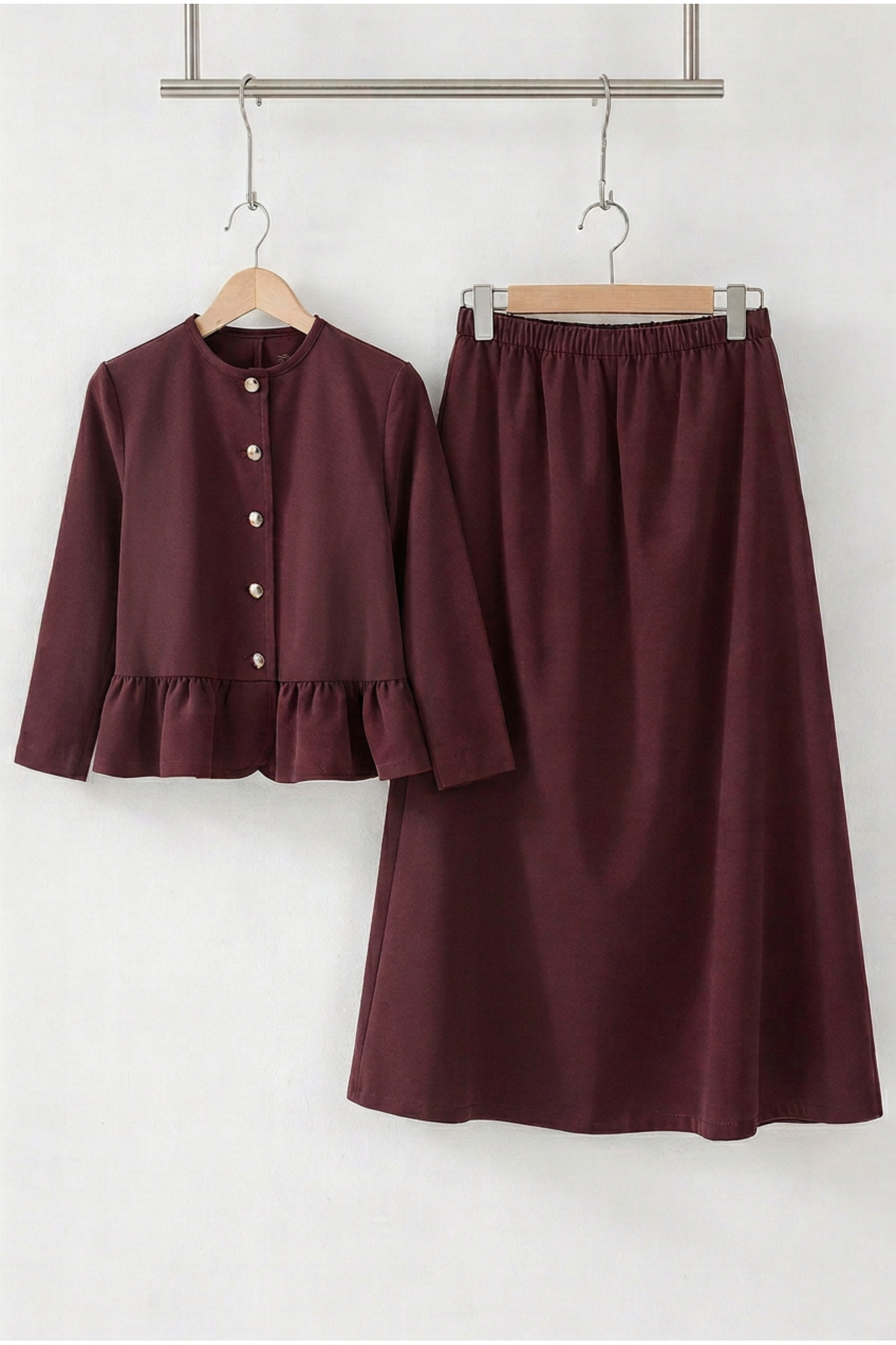 Peplum Jacket & Skirt Set