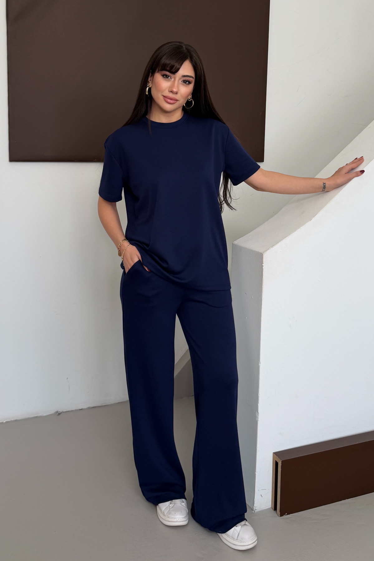 Women's Modal Fabric Short Sleeve Tracksuit 1098