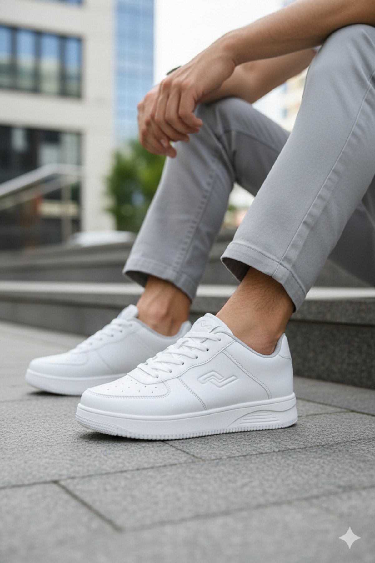 Jump  22233 Beyaz Erkek Kadın Unisex Sneaker Günlük Spor Ayakkabı - Görsel 3