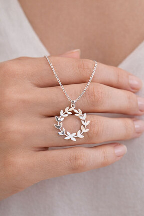 Nicheloop Sevgiliye Özel Hediye 925 Ayar Şans Çemberi Gümüş Kolye