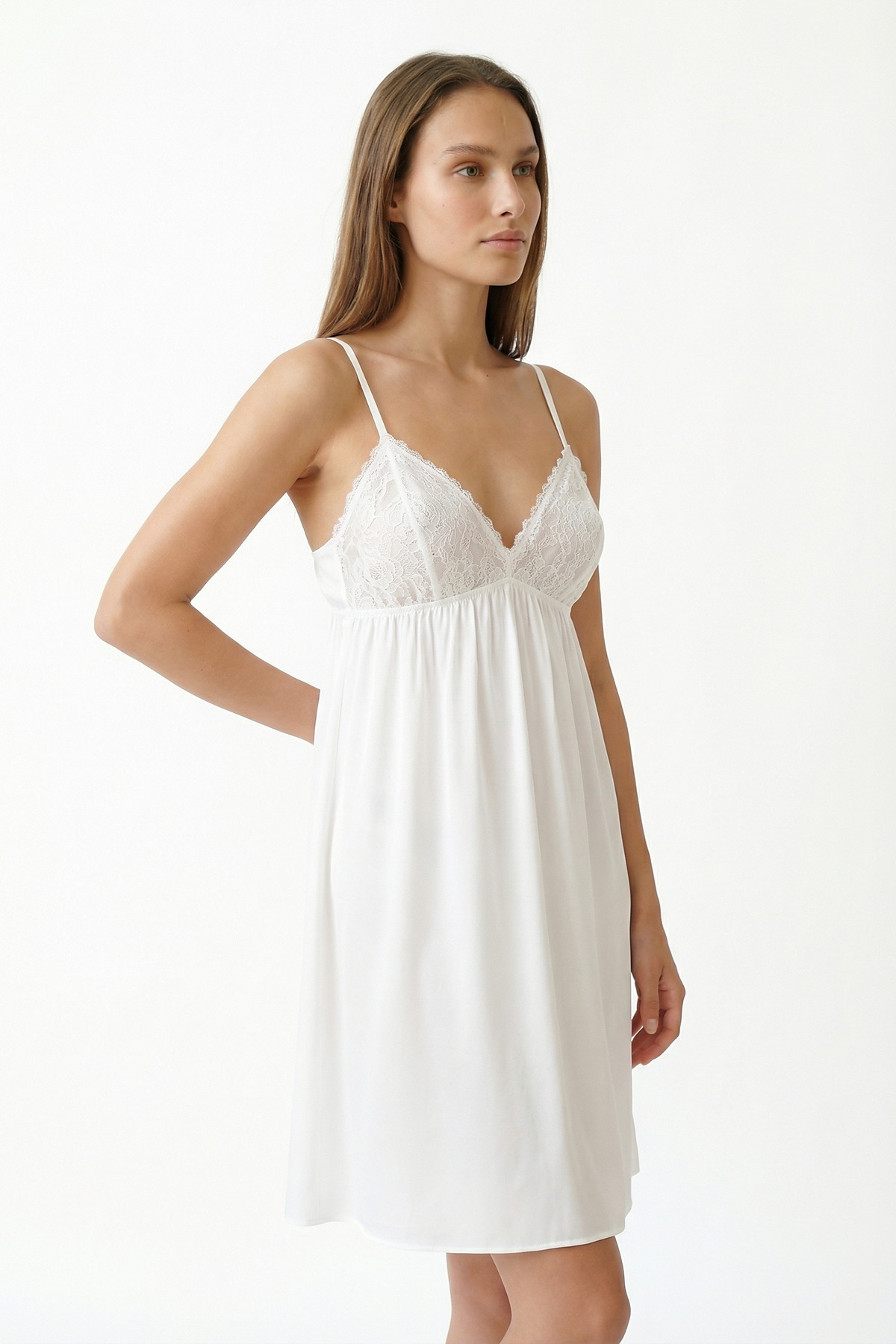 Penti Kırık Beyaz Bridal Charming Gecelik