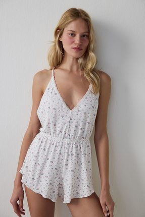 Penti Ekru Pointel Teddy Bodysuit