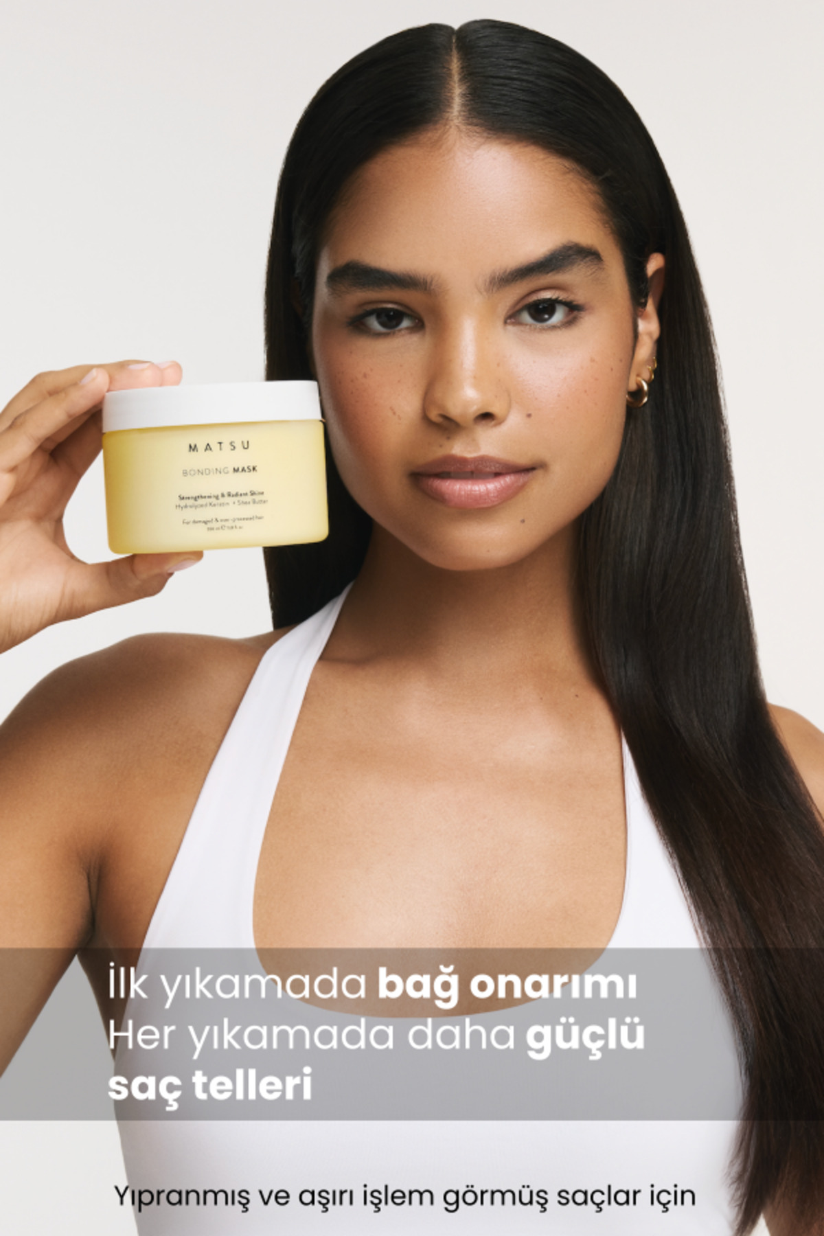Bonding Keratin & Shea Butter Bağ Yapılandırıcı Saç Maskesi | Yoğun Onarım ve Isı Koruması 350 ml — MP2 — تصویر 3 از 8