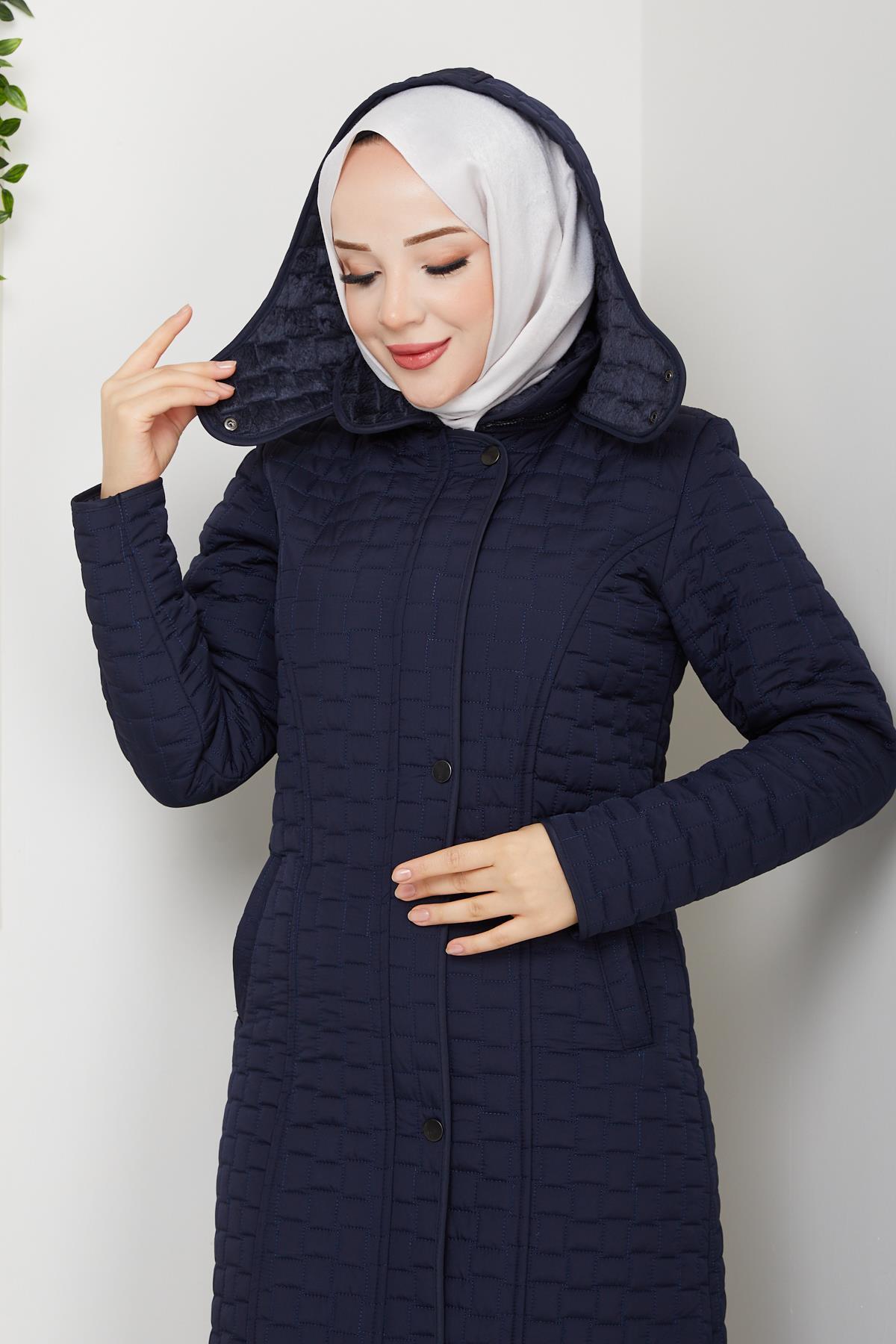 ESLEMNUR  110CM İÇİ VELBOALI KAPİTONE MONT - Görsel 8