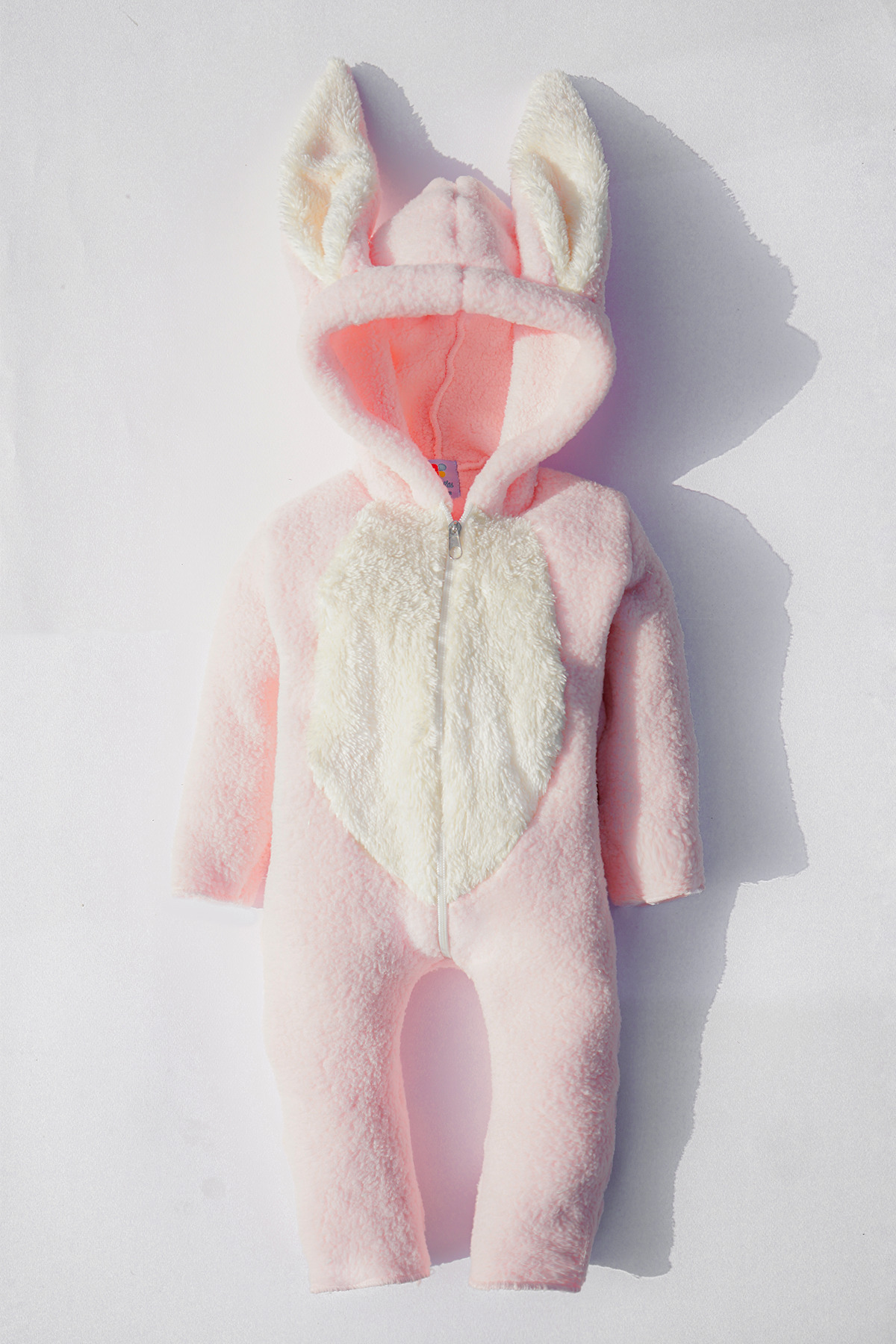 ipek atlas Kız Erkek Bebek Ve Çocuk Peluş Fermuarlı Kışlık Tavşan Tulum fotoğrafı 3 (önizleme)