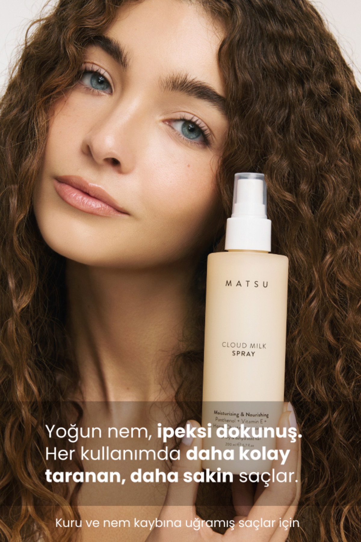 Cloud Milk Nem Veren Kolay Tarama Saç Sütü Spreyi Panthenol E Vitaminli 200 ml — MP19 — تصویر 3 از 8