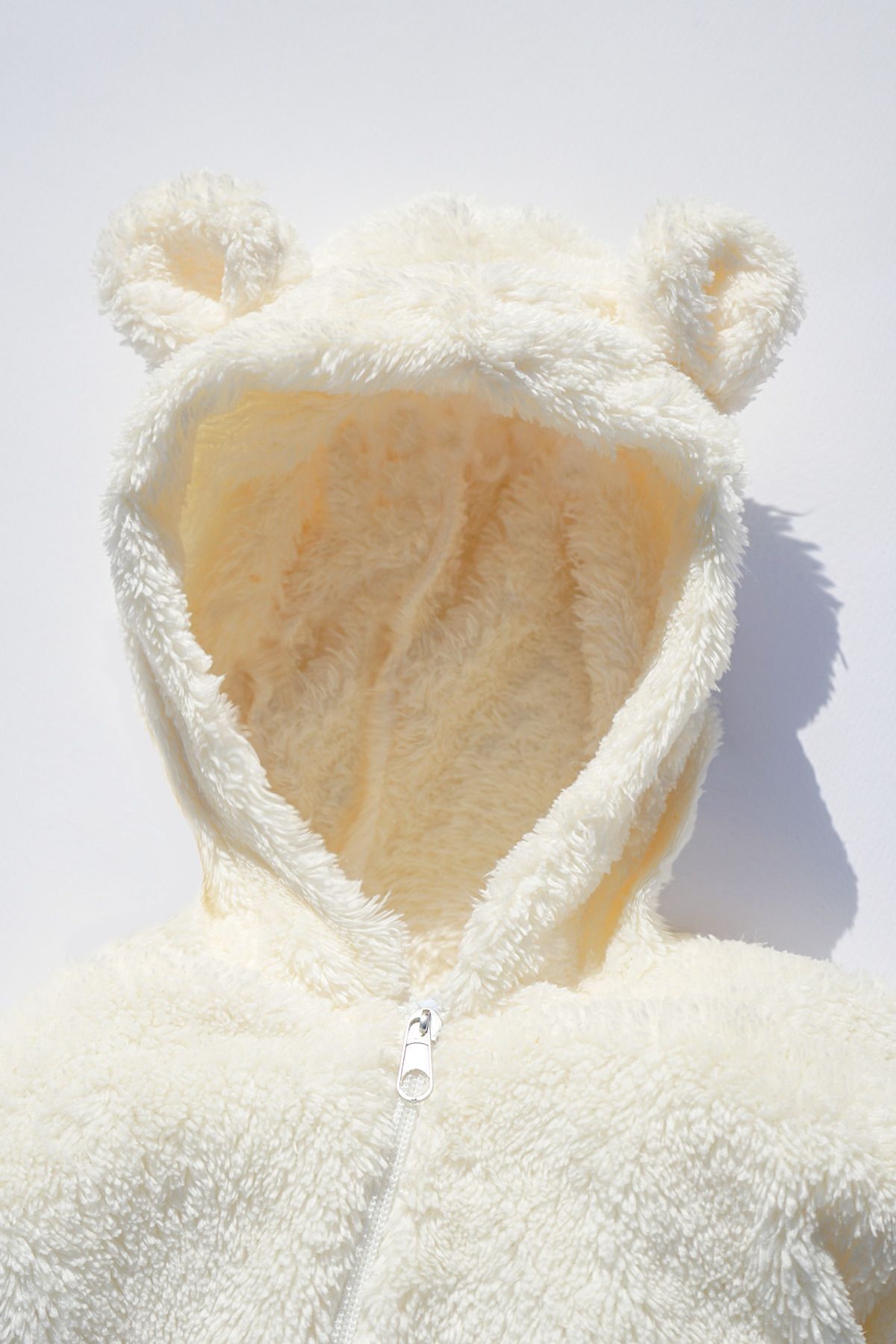 ipek atlas Erkek Kız Bebek Peluş Fermuarlı Uzun Kollu Kışlık Tulum fotoğrafı 3 (önizleme)