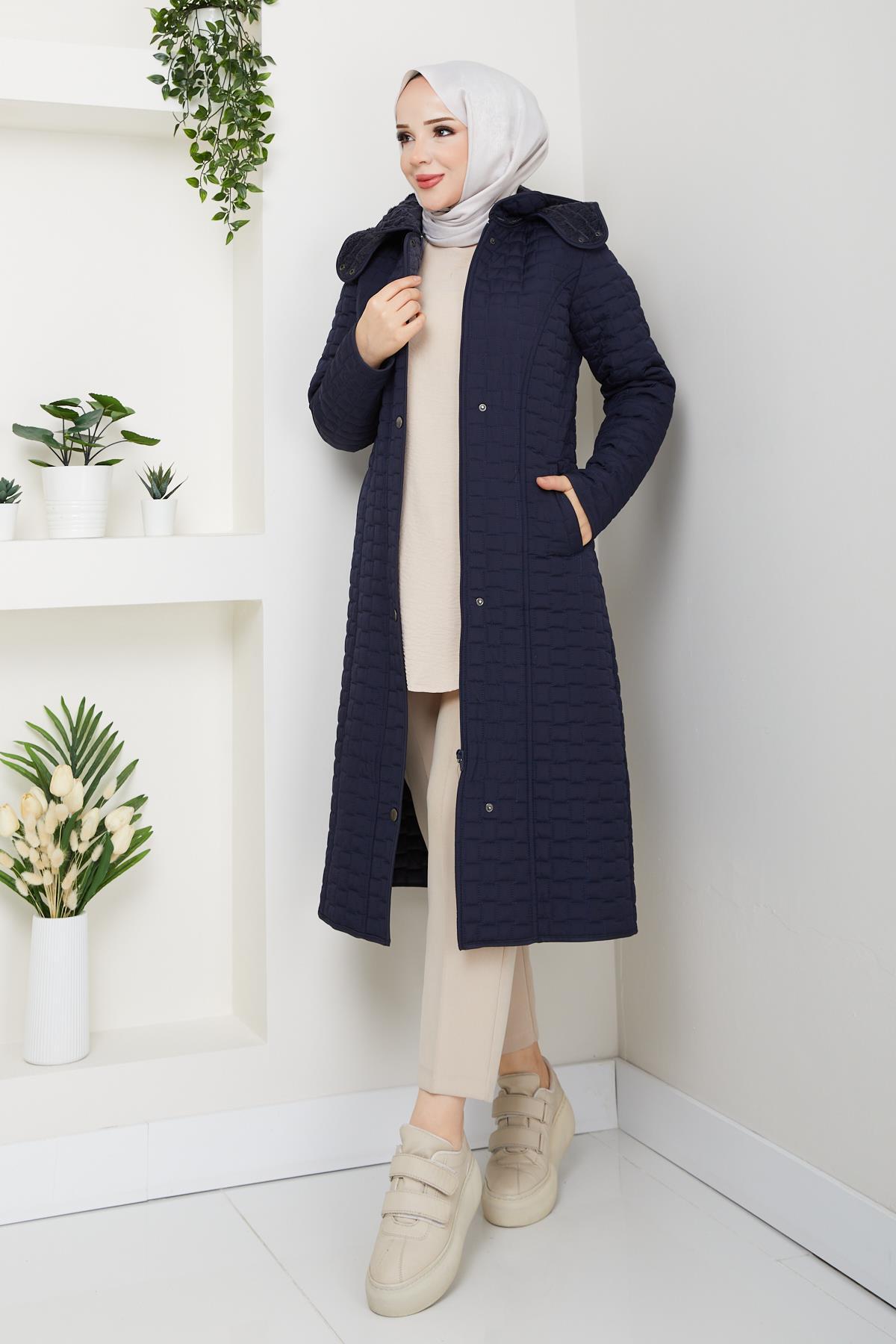 ESLEMNUR  110CM İÇİ VELBOALI KAPİTONE MONT - Görsel 4