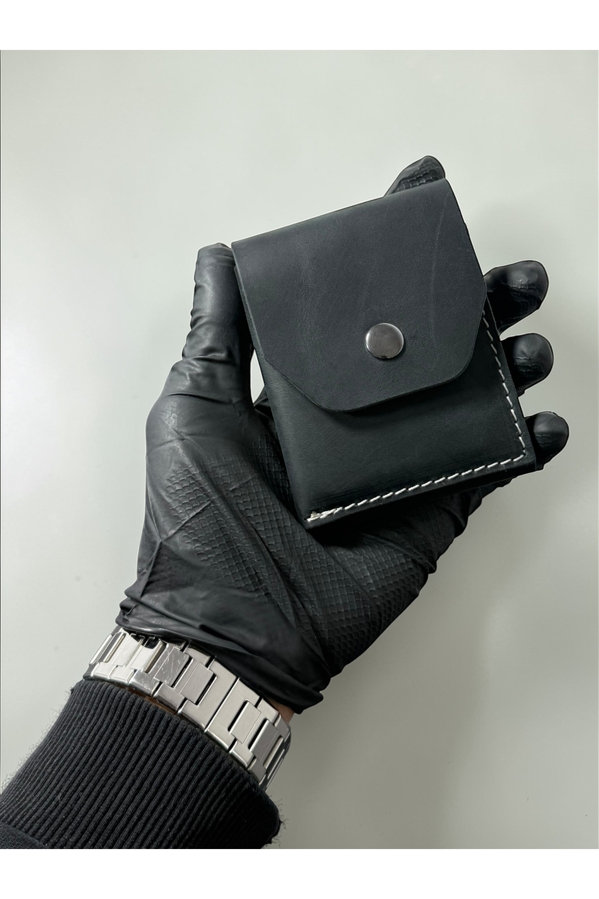 NZCLUB  %100 Hakiki Crazy Deri El yapımı Minimalist Cüzdan - Crazy Deri Şık Kaliteli Triod Kartlık Cüzdan - Görsel 4