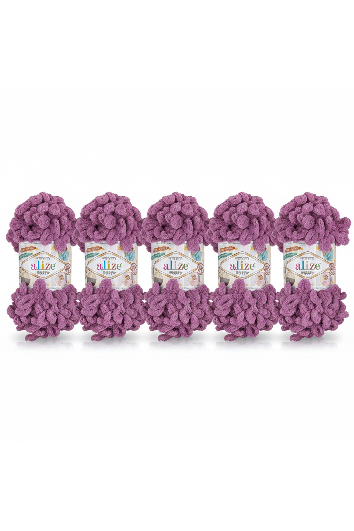 Puffy-28 Dusty rose - 5 pieces