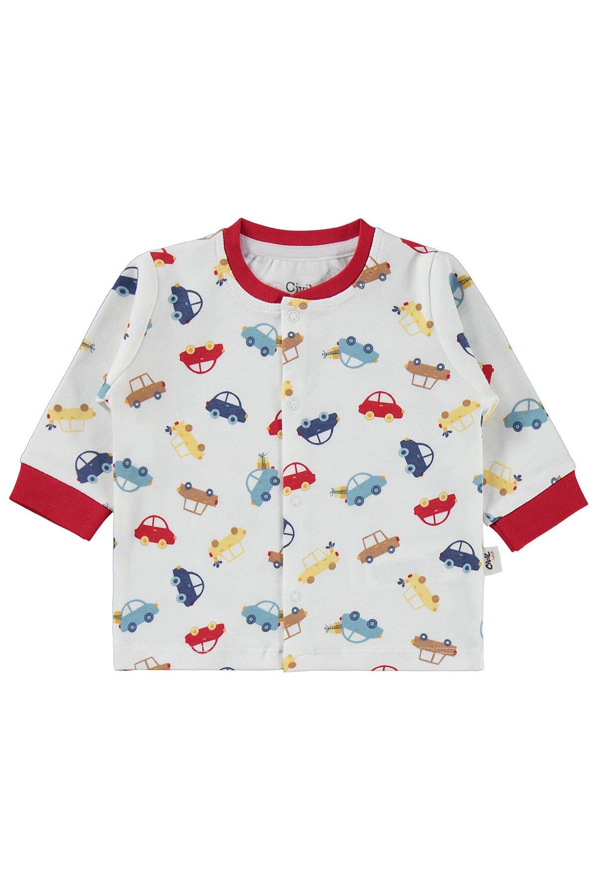 Civil Baby Araba Baskılı 6-18 Ay Pijama Takımı - Kırmızı 6-9 Ay fotoğrafı 2 (önizleme)