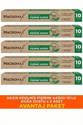 MACROMAX DOĞA DOSTU SERİ PİŞİRME KAĞIDI X5 Doğa Dostu Pişirme Kağıdı Seti 5 Adet