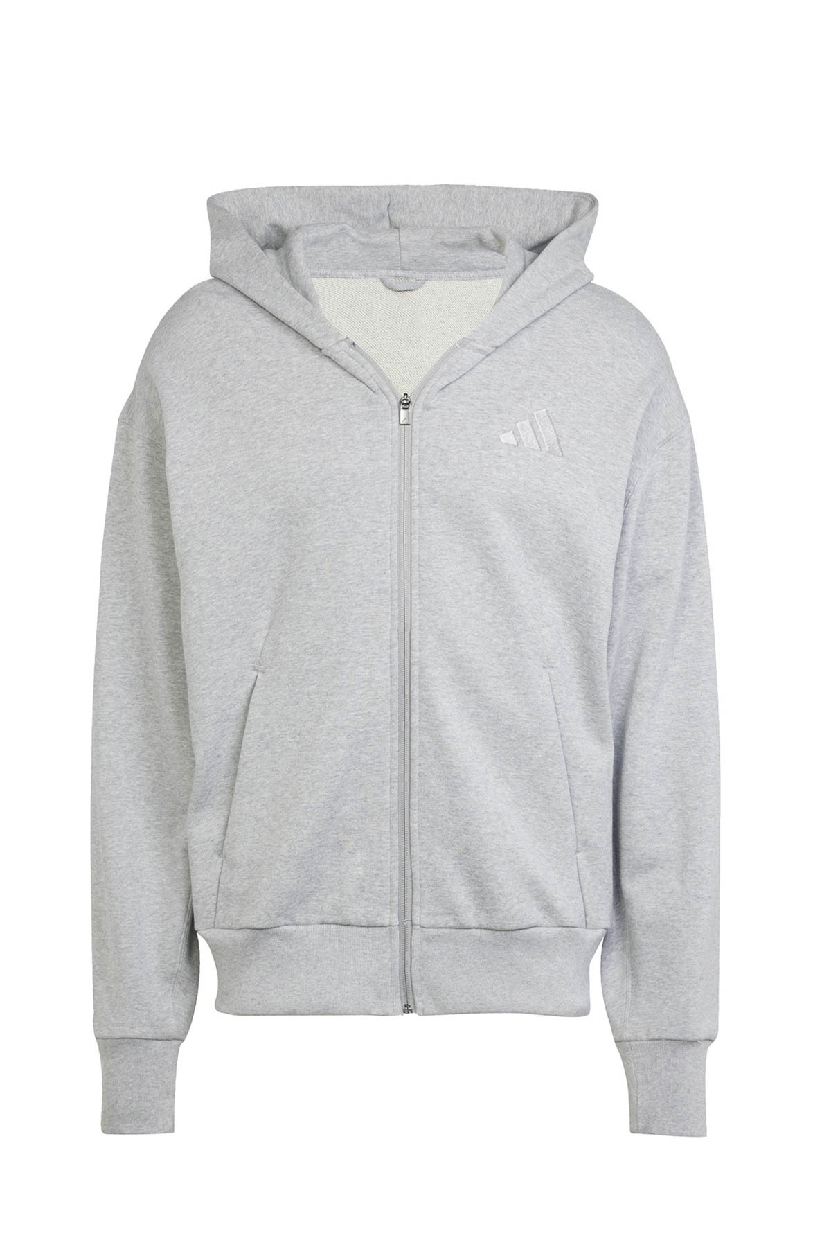 adidas M A SZN FT FZ GRI Erkek Fermuarlı Sweatshirt görsel 2