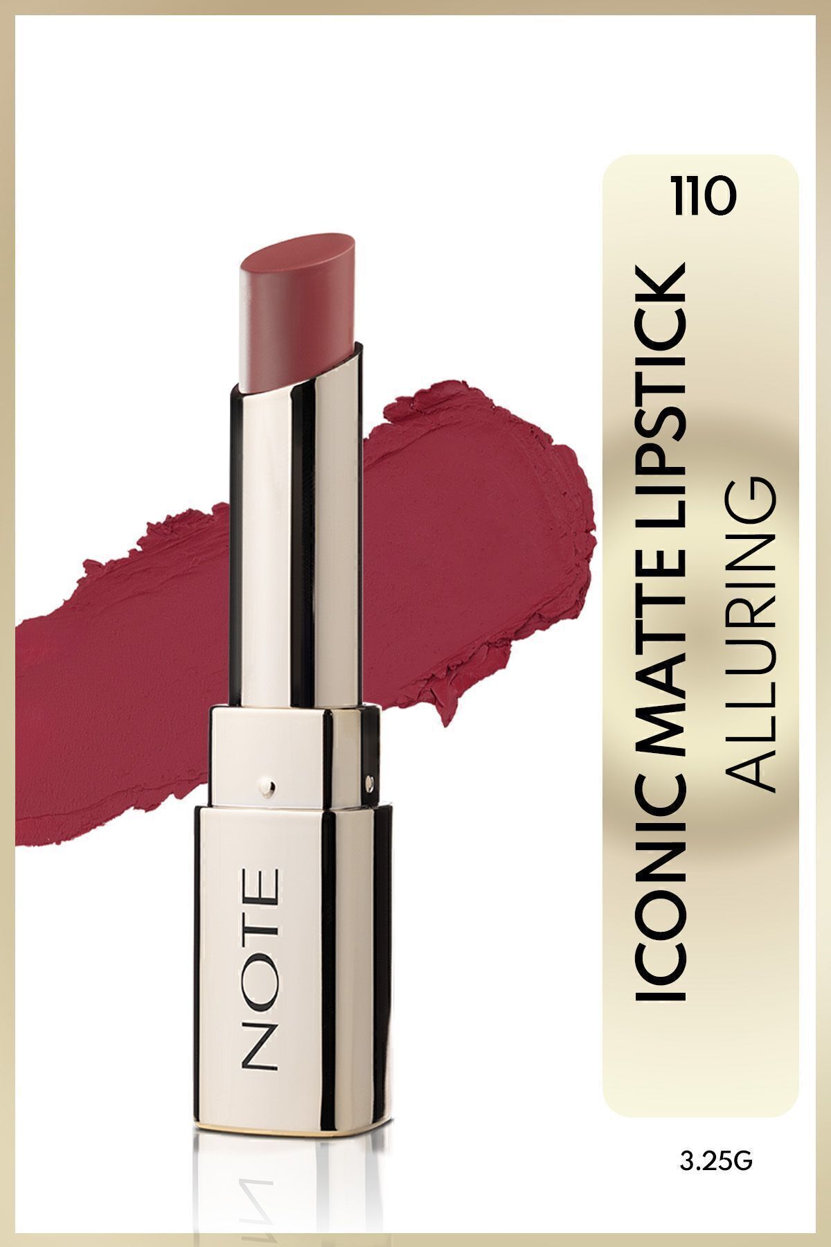 NOTE Iconic Matte Lipstick Kalıcı Mat Ruj 110 Alluring - Kırmızı — قرمز LST ICONIC MATTE
