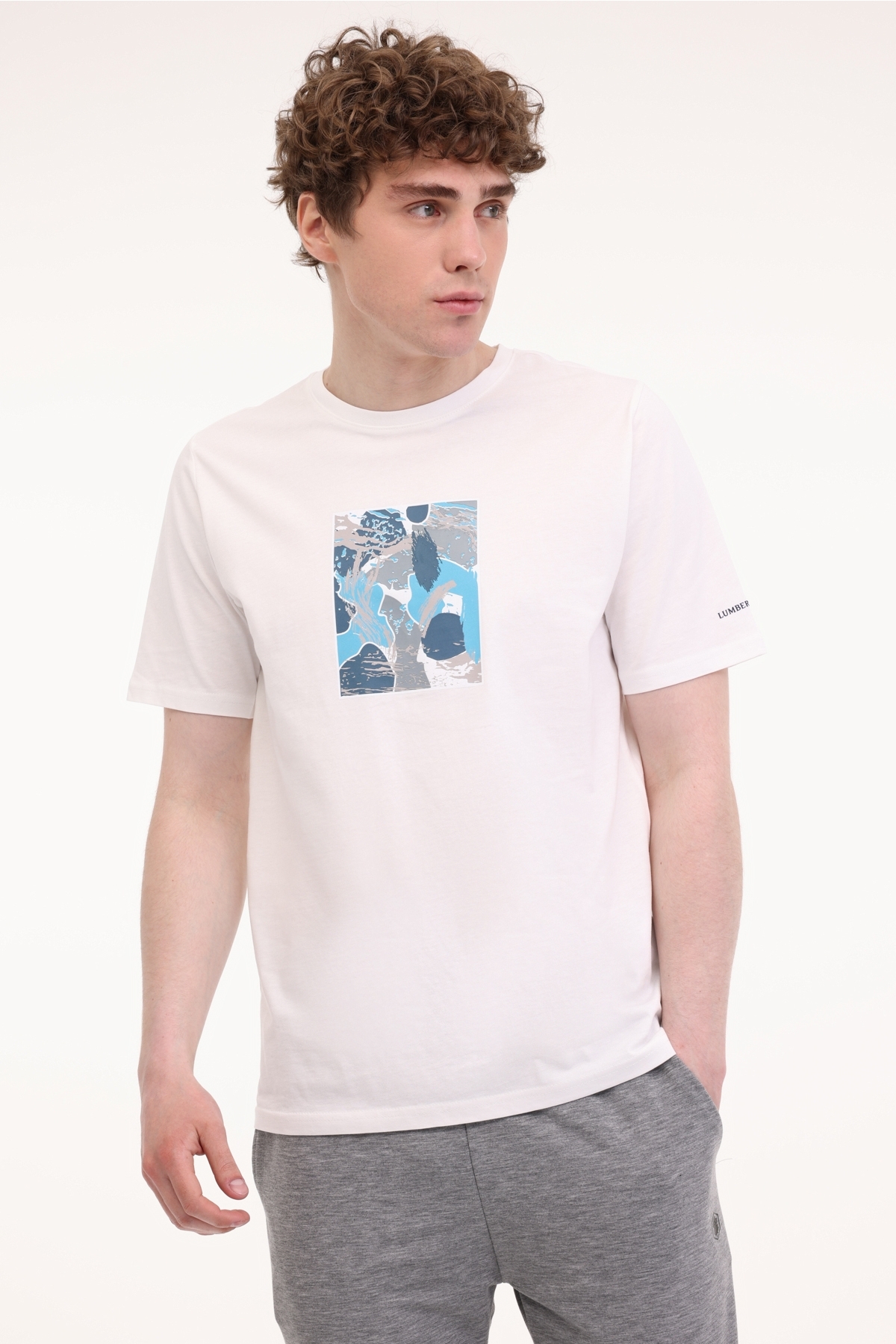 Lumberjack ML CHEN 11HL1004 5FX Beyaz Erkek Kısa Kol T-Shirt