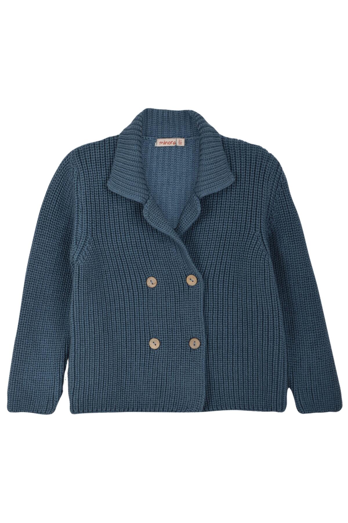 Minora Erkek Çocuk Triko Selanik Ceket İndigo fotoğrafı 2 (önizleme)