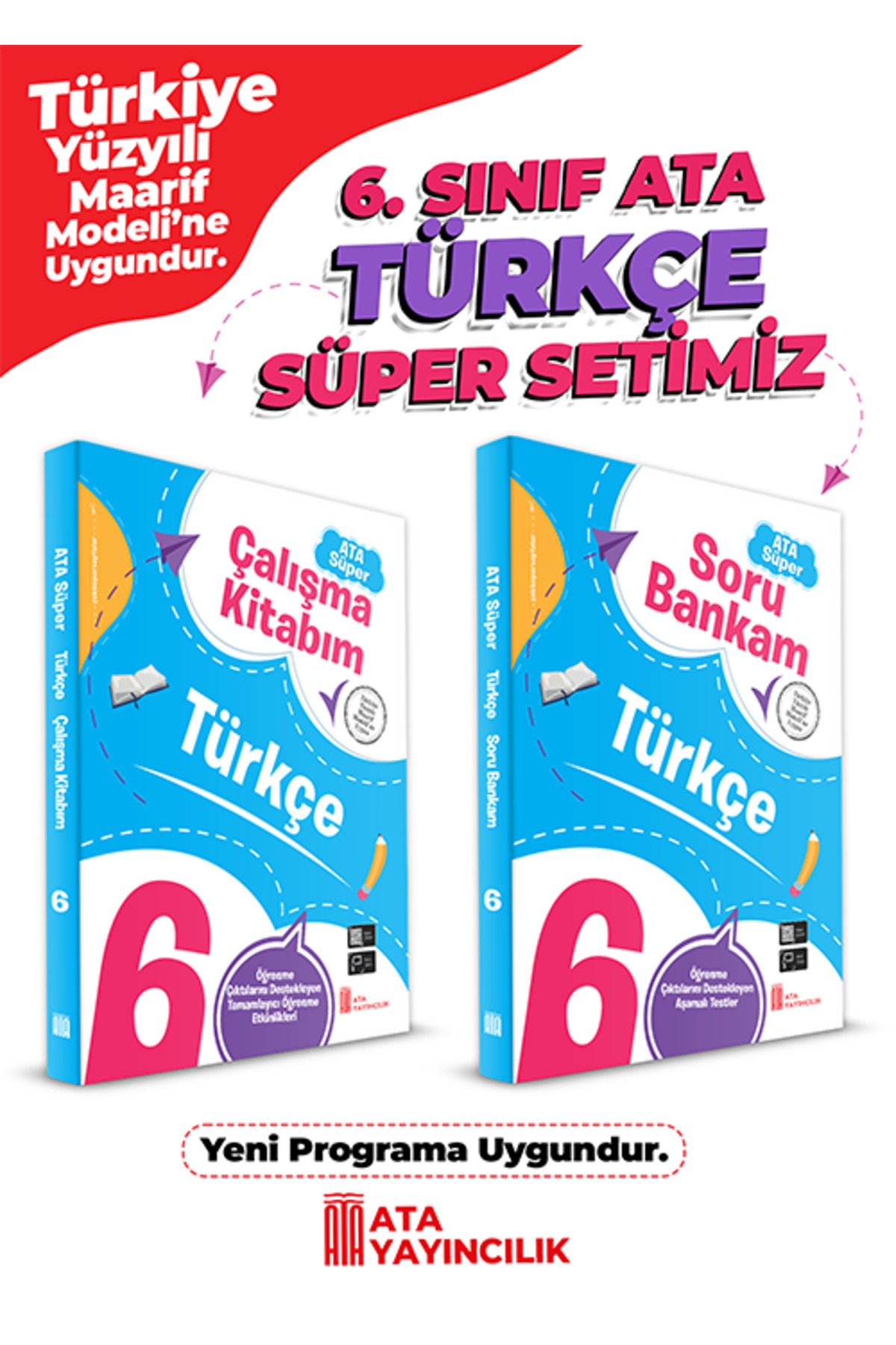 Ata Yayıncılık 6. Sınıf Türkçe Süper Set (Soru Bankam + Çalışma