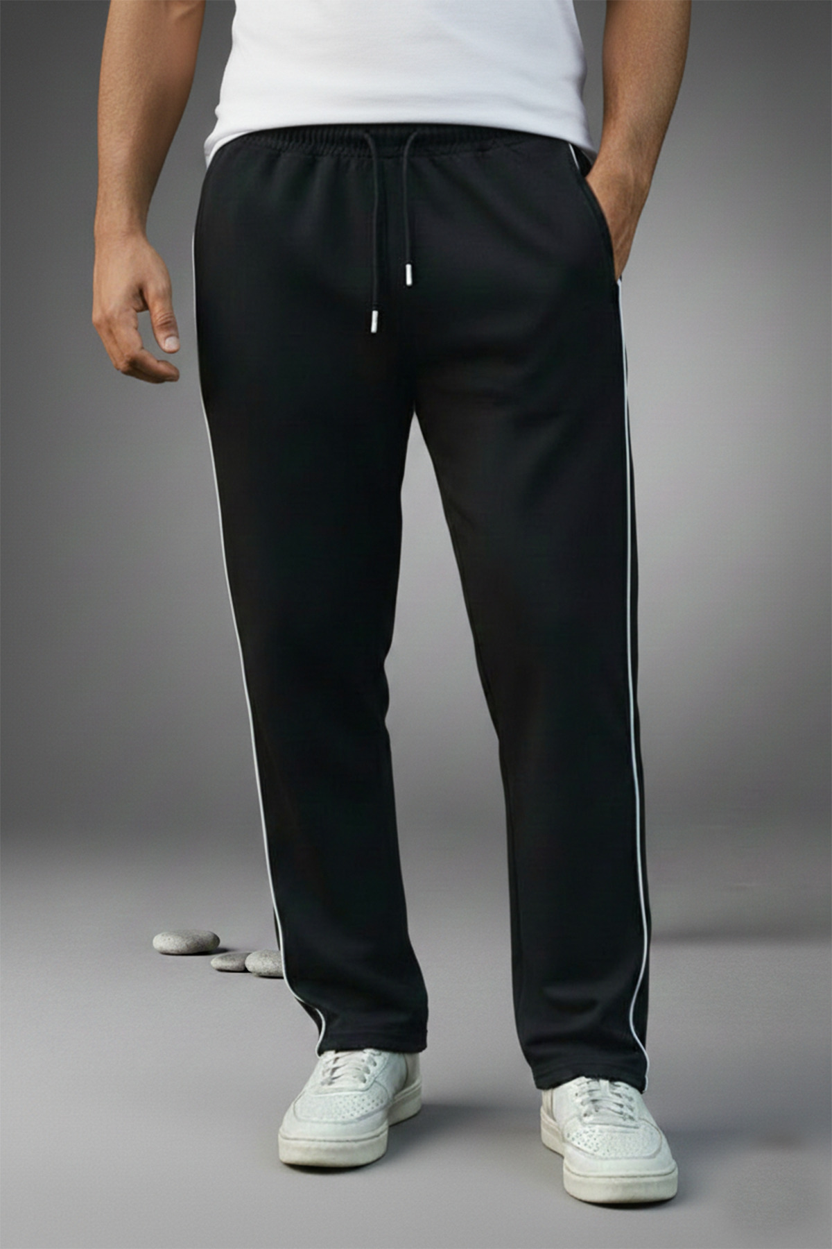 OXVİN  Yan Düz Biyeli Baggy Eşofman Altı Bol Paça 2 Iplik Orta Kalınlıkta Uzun (ORİJİNAL KALIP) - Görsel 6