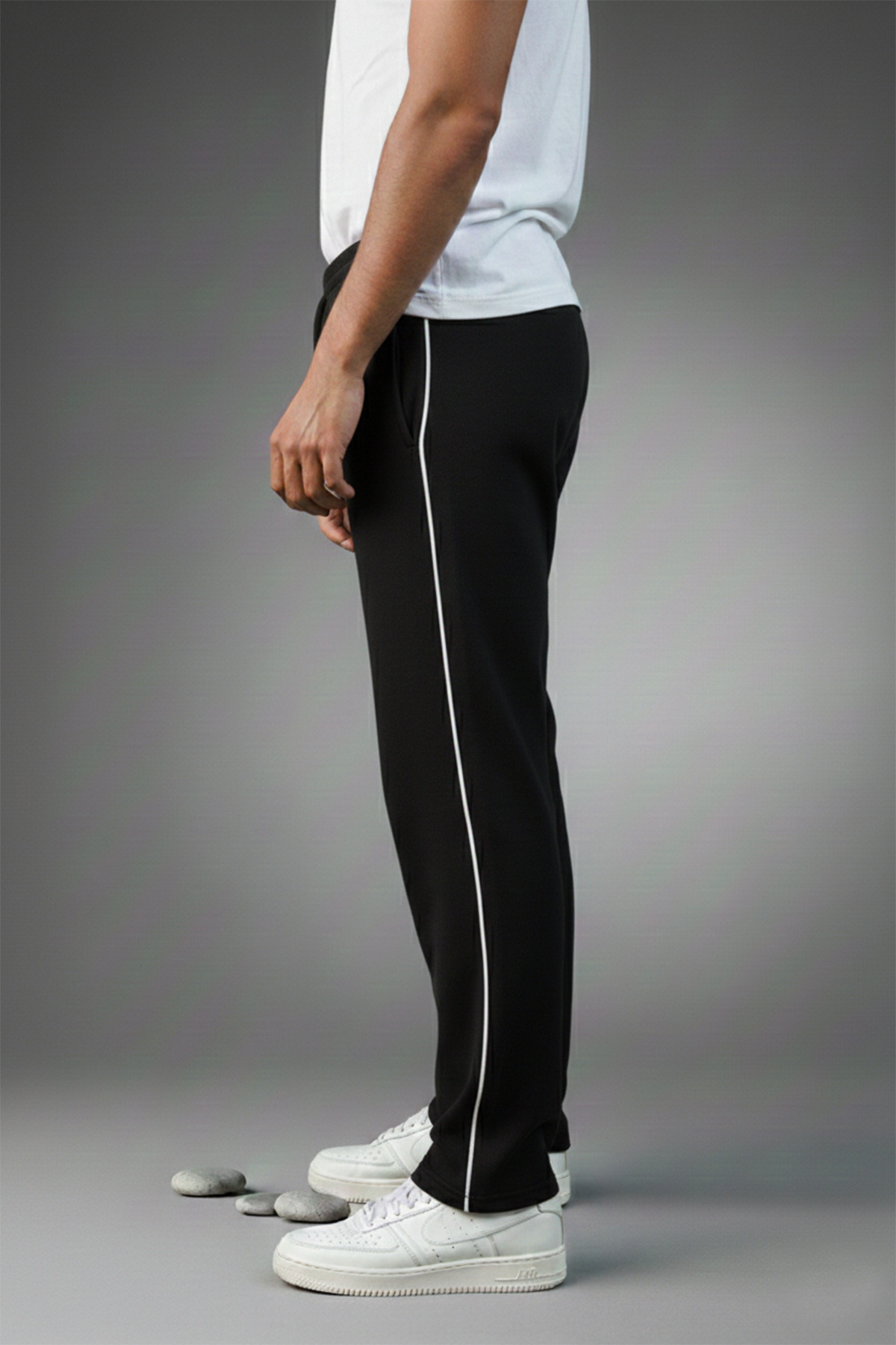 OXVİN  Yan Düz Biyeli Baggy Eşofman Altı Bol Paça 2 Iplik Orta Kalınlıkta Uzun (ORİJİNAL KALIP) - Görsel 3