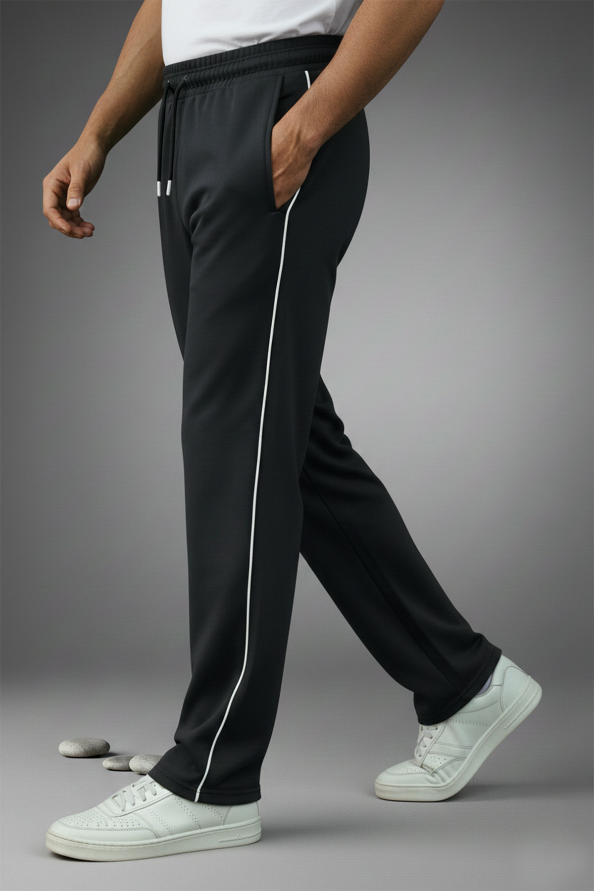 OXVİN  Yan Düz Biyeli Baggy Eşofman Altı Bol Paça 2 Iplik Orta Kalınlıkta Uzun (ORİJİNAL KALIP) - Görsel 5