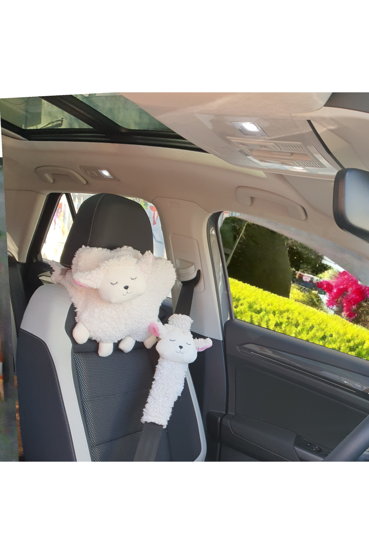 Mellito Toyzz Kuzulu Araba Boyun Yastigi Ve Emniyet Kemeri Kilifi Seti fotoğrafı 2 (önizleme)