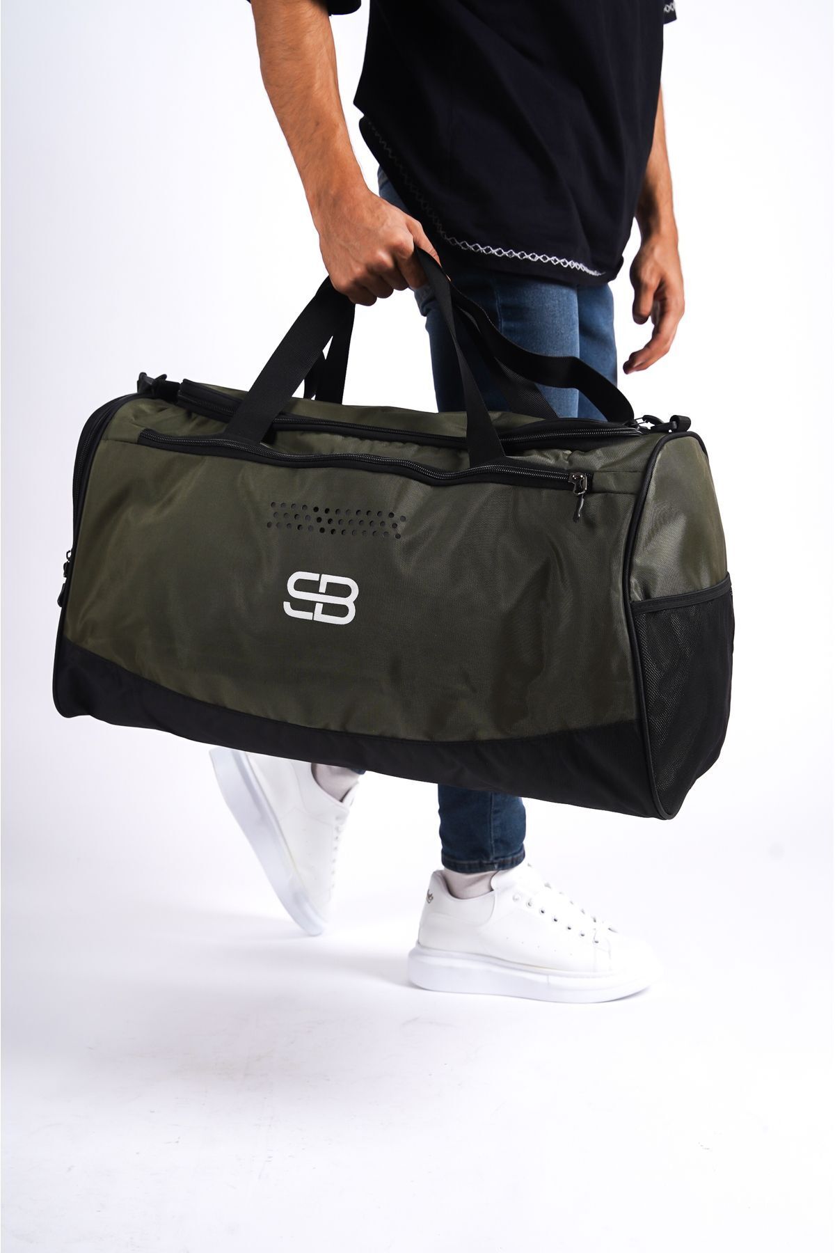 Solo Bag Haki Hava Alan Ayakkabı Bölmeli Spor Çantası 00300 görsel 6