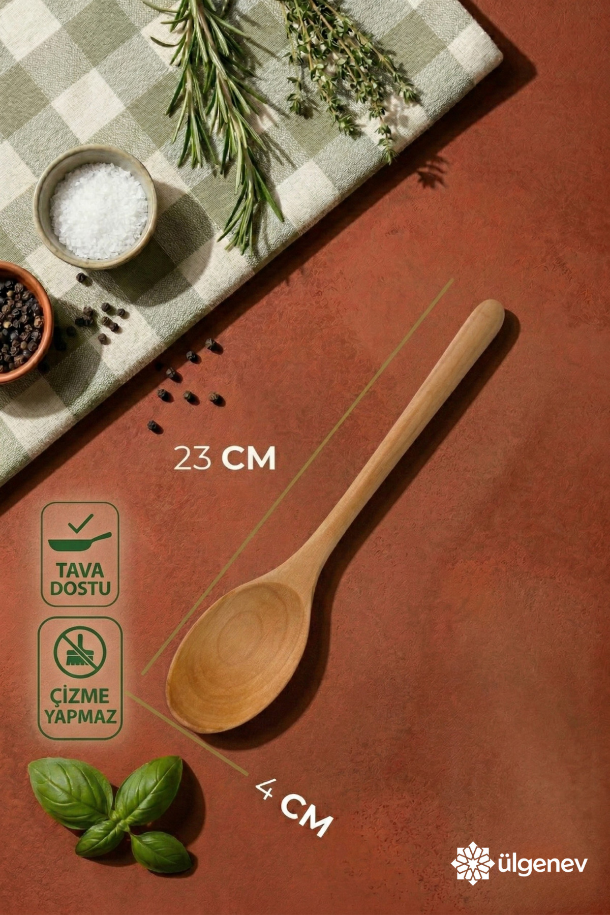Ülgenev 5'li Bambu Tahta Kaşık Seti Pilav,Sos, Ölçü ve Mama Kaşığı, Spatula Ahşap Mutfak Seti, Çeyizlik fotoğrafı 5 (önizleme)