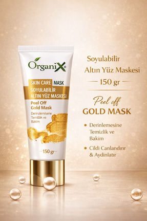 Organix Soyulabilir Altın Yüz Maskesi - Cilt Canlandırıcı & Aydınlatıcı Peel ...